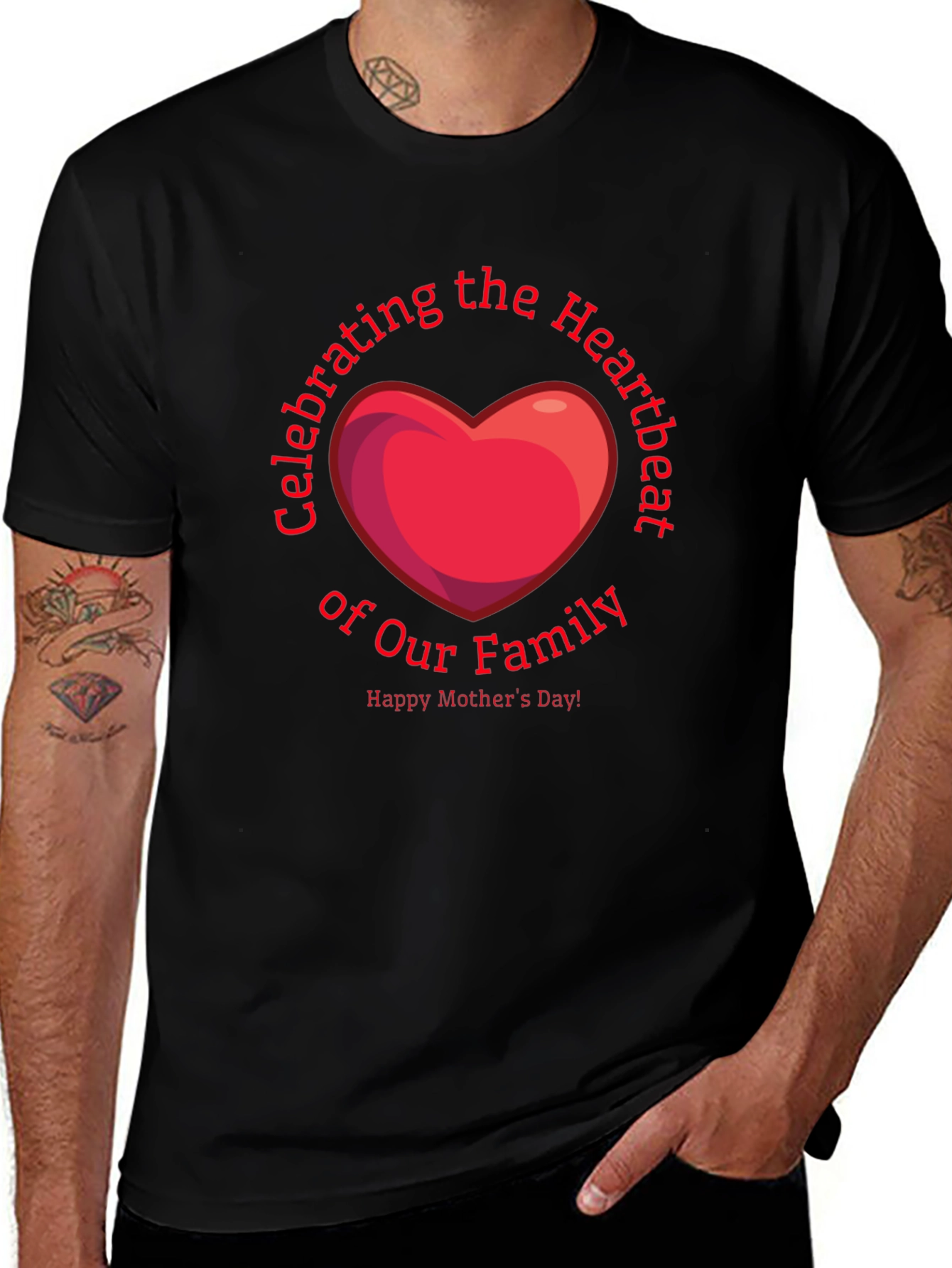 Variant 25 of Mother's Day Heartbeat Family T-Shirt