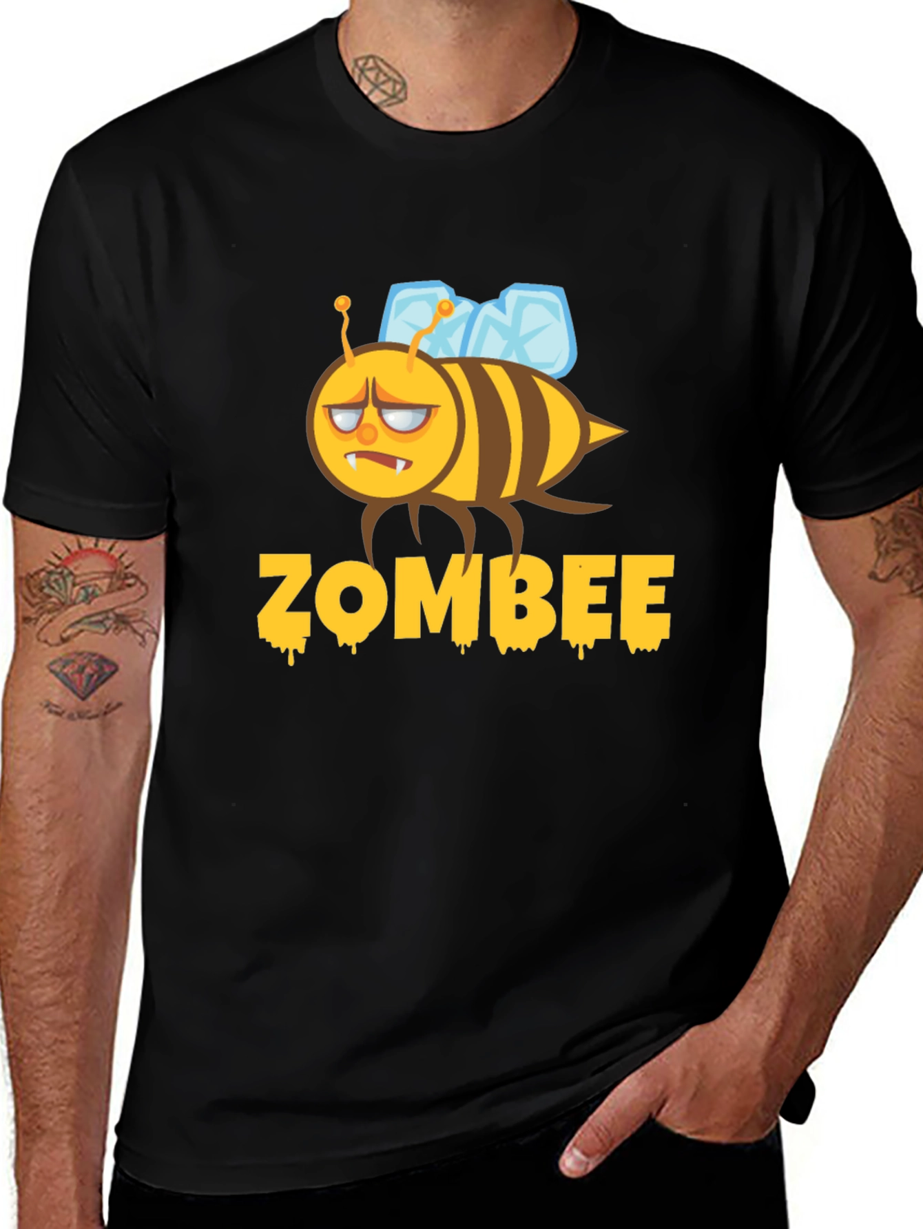 Variant 20 of Zombee Graphic Tee - Funny Zombie Bee T-Shirt