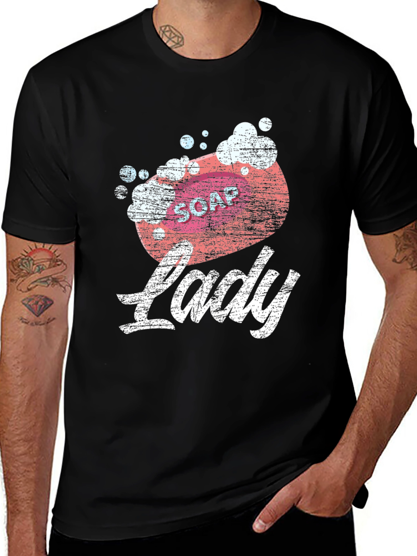 Variant 21 of Soap Lady Graphic Tee - Vintage Style