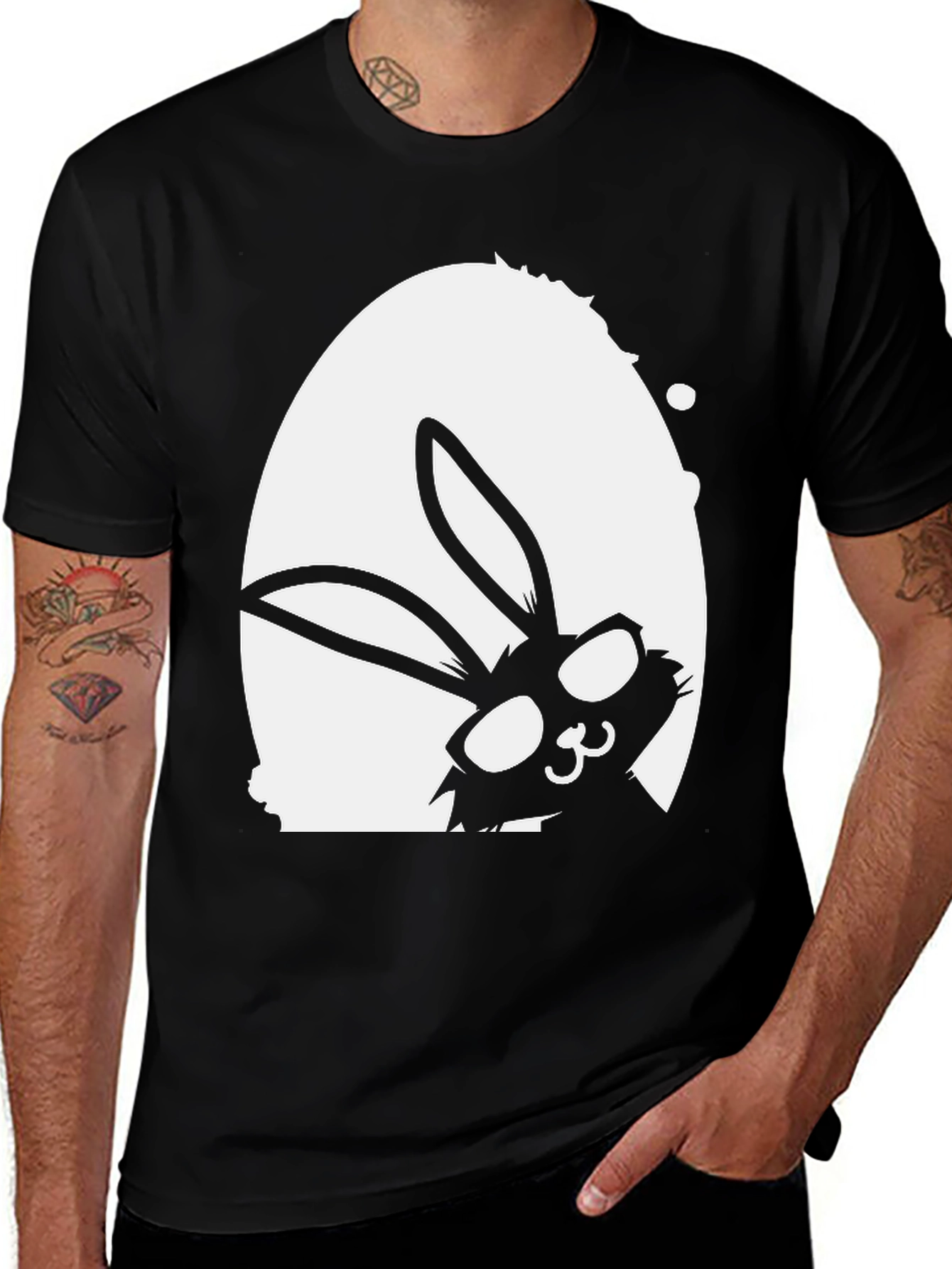 Variant 10 of Easter Bunny Egg Black T-Shirt