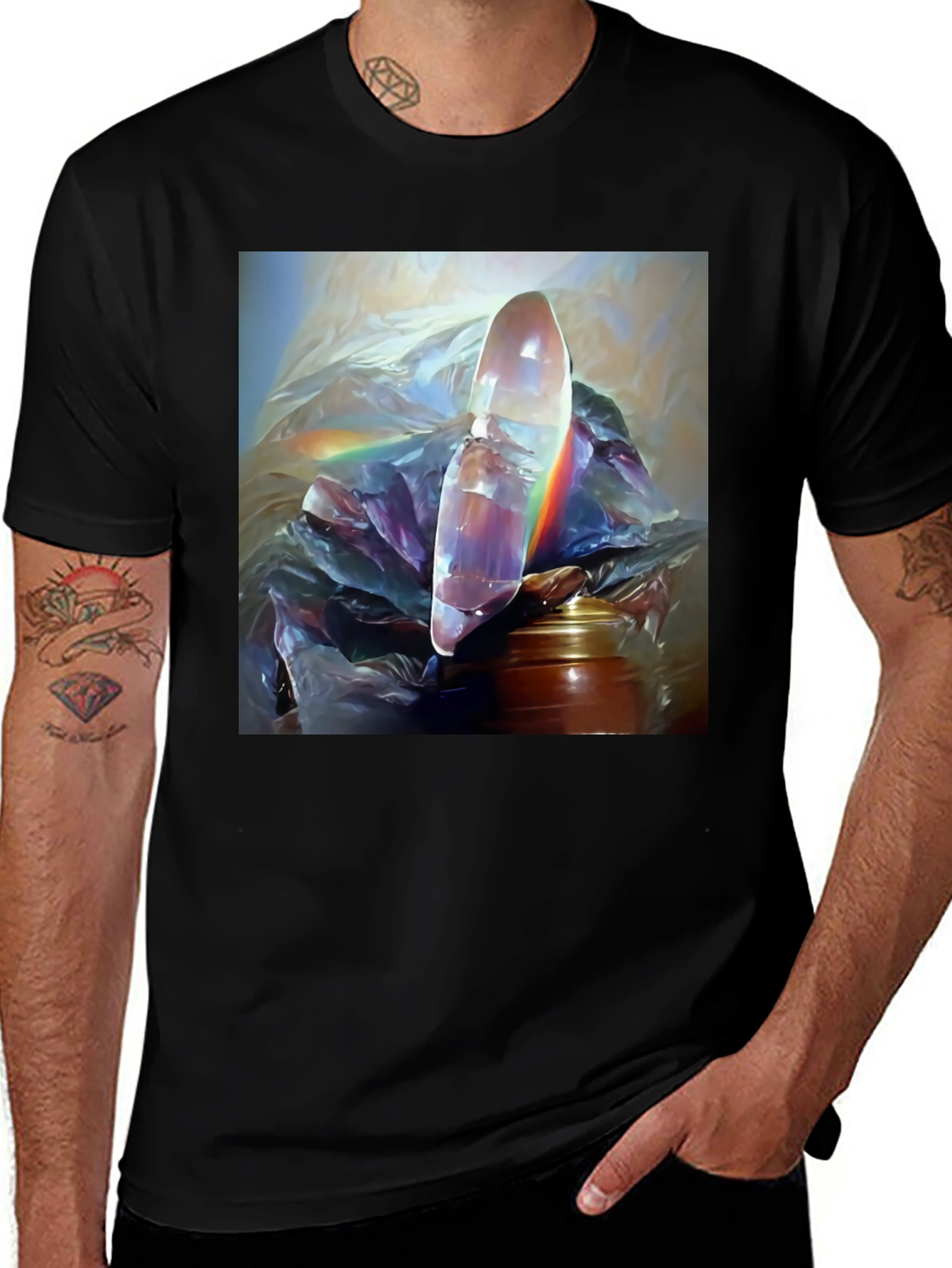 Variant 10 of Abstract Crystal Art Black Tee