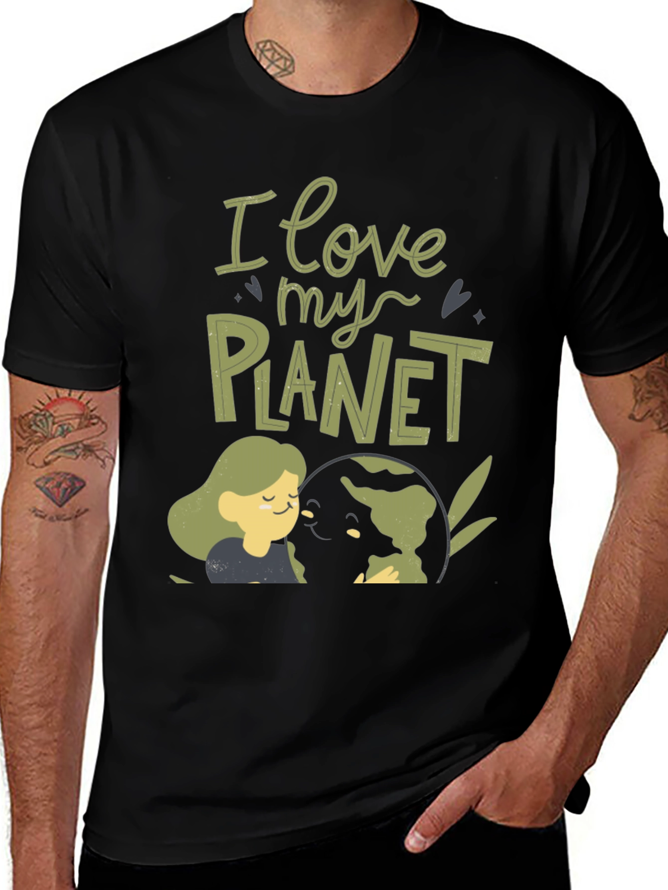 Variant 25 of Eco-Friendly "I Love My Planet" Graphic Tee