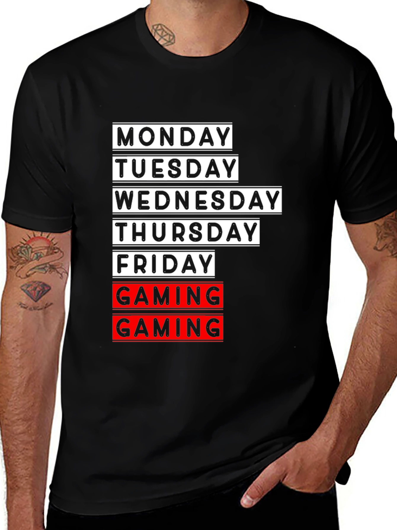 Variant 17 of Gaming Days Graphic T-Shirt - Black