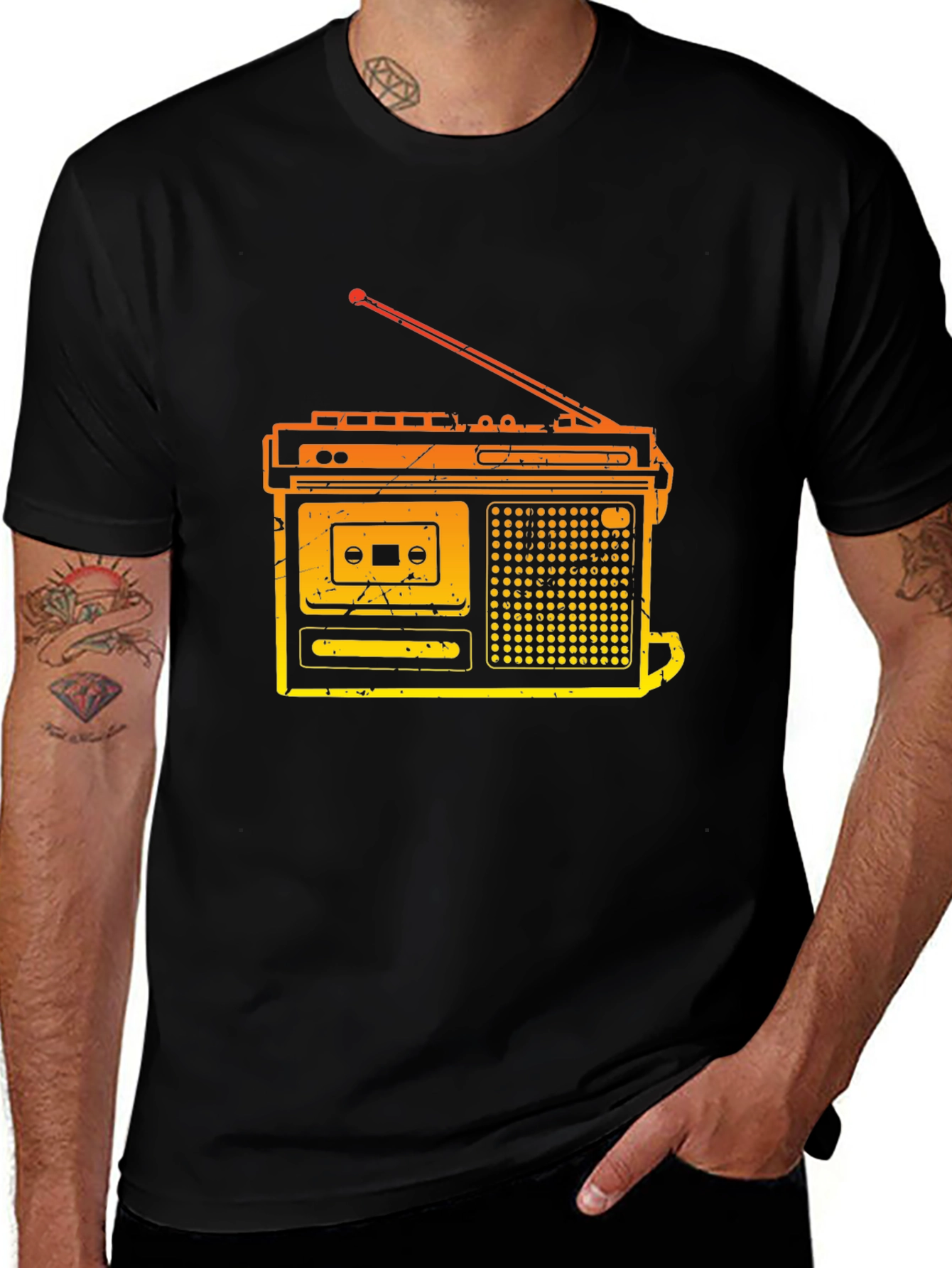 Variant 21 of Retro Radio Graphic Tee - Vintage Style
