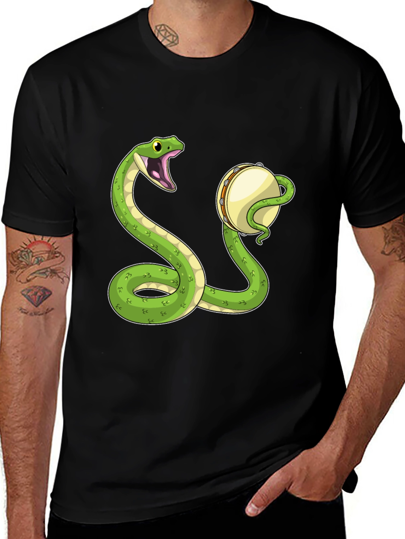 Variant 13 of Snake Tambourine Graphic Tee