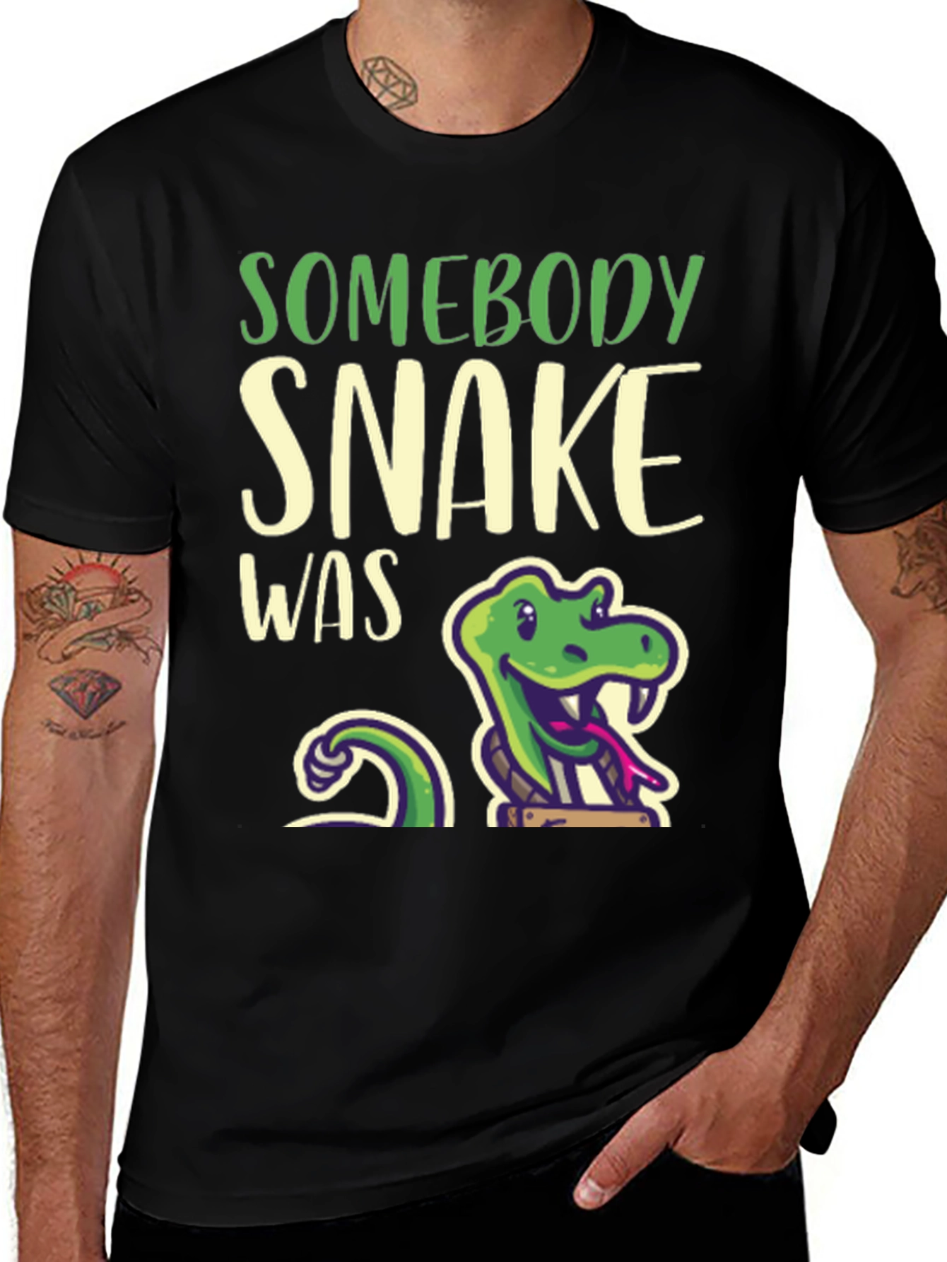Variant 16 of Somebody Snake Was T-Shirt - Funny Reptile Tee