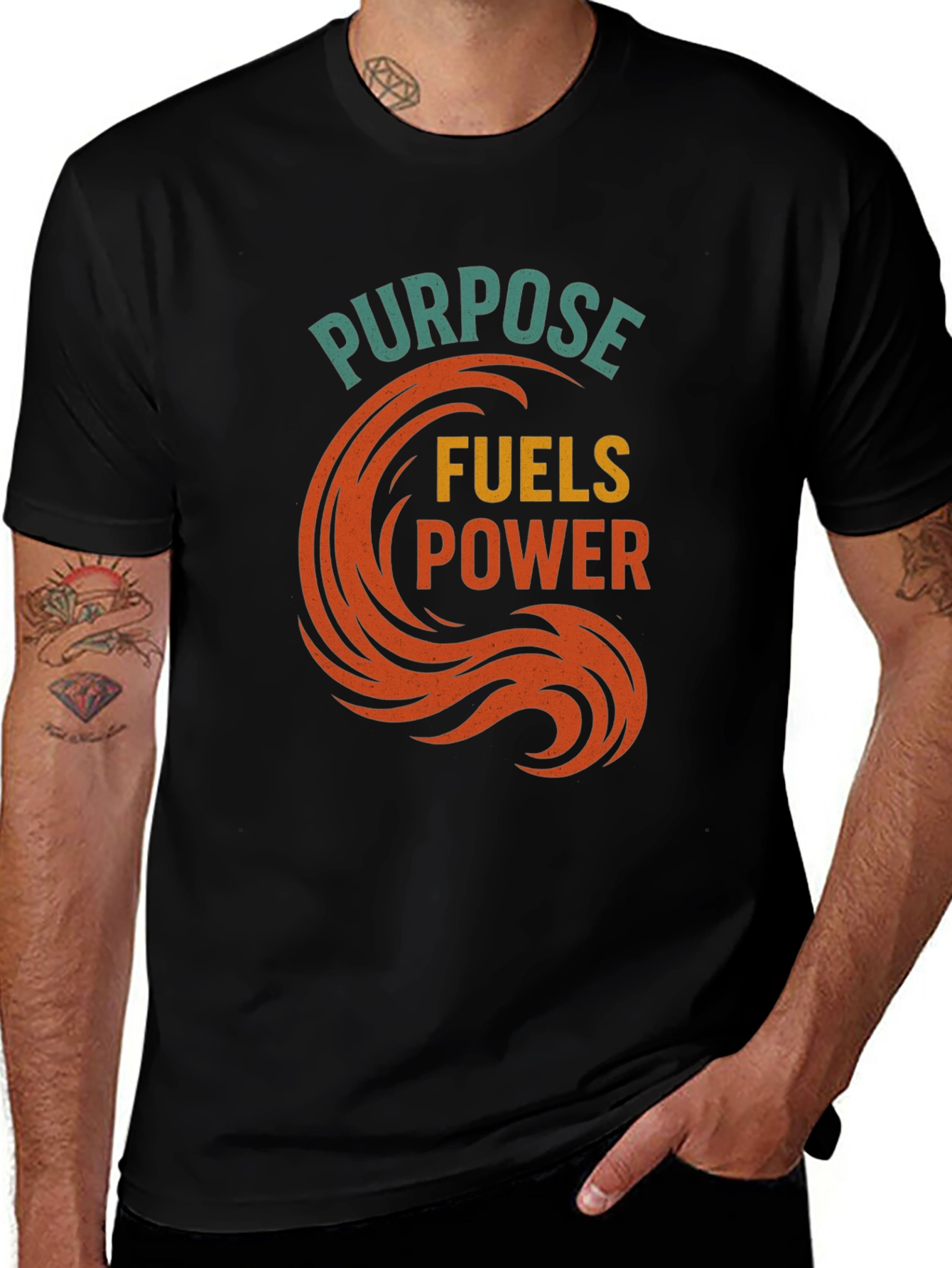 Variant 12 of Purpose Fuels Power Graphic Tee - Men's Black T-Shirt