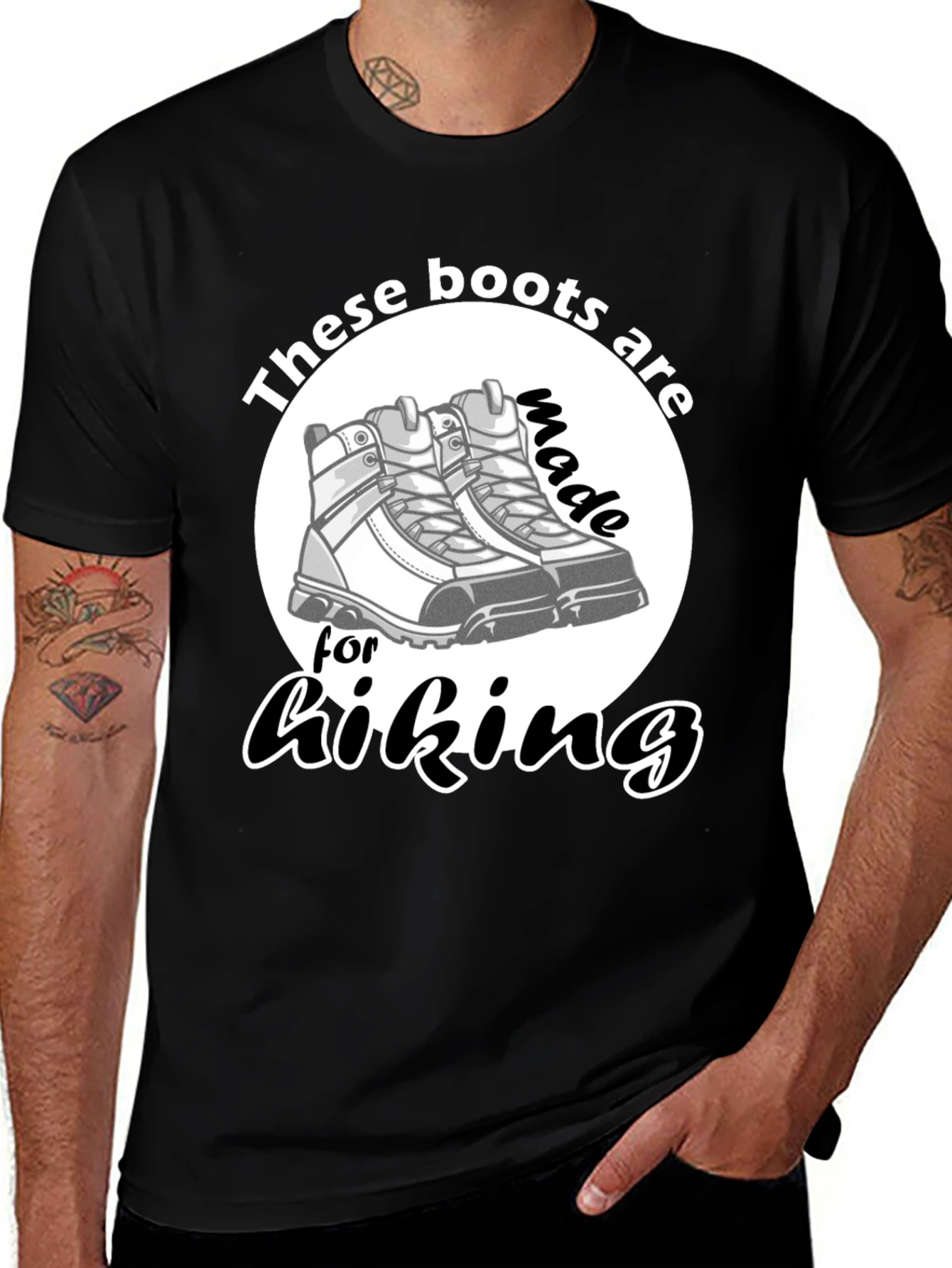 Variant 25 of Hiking Boots T-Shirt - Made for Hiking Graphic Tee