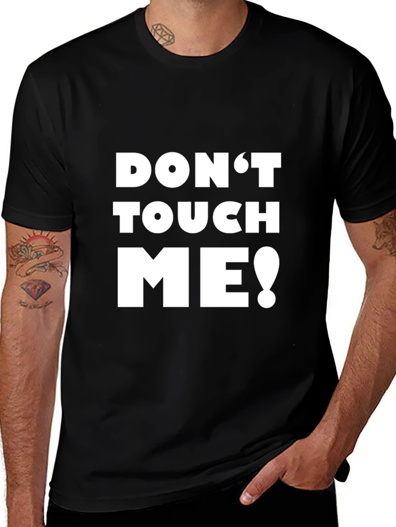 Variant 19 of Don't Touch Me Graphic Tee - Black Crew Neck