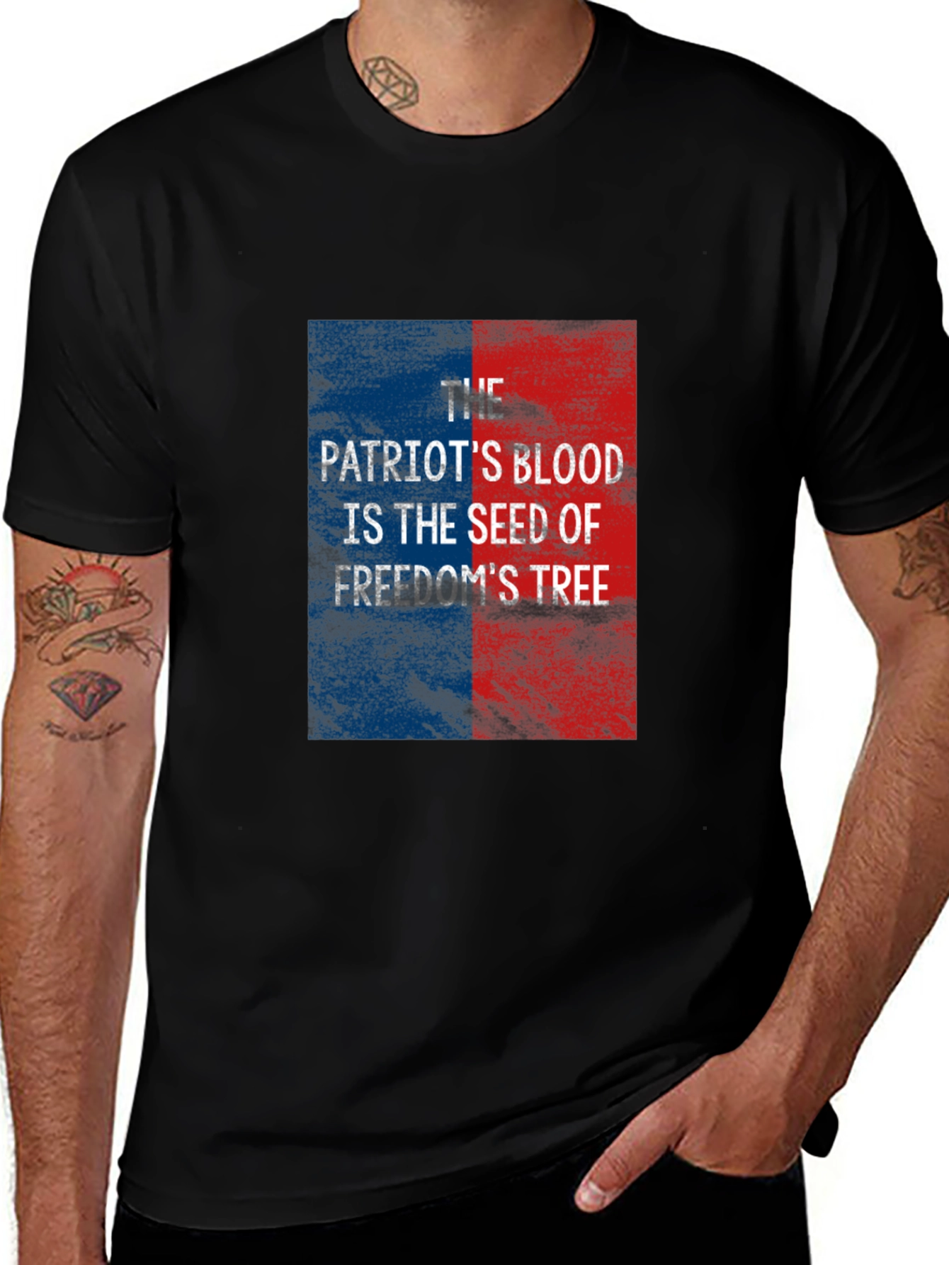 Variant 11 of Patriotic Blood Freedom Tee