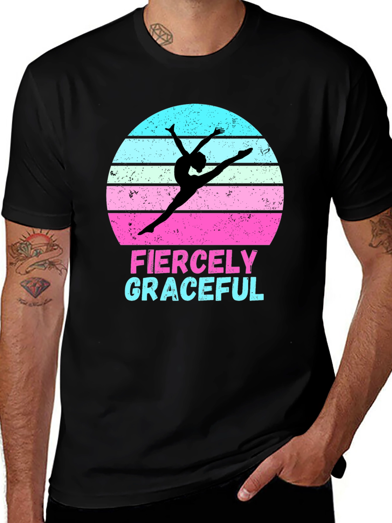 Variant 17 of Fiercely Graceful Gymnastics T-Shirt
