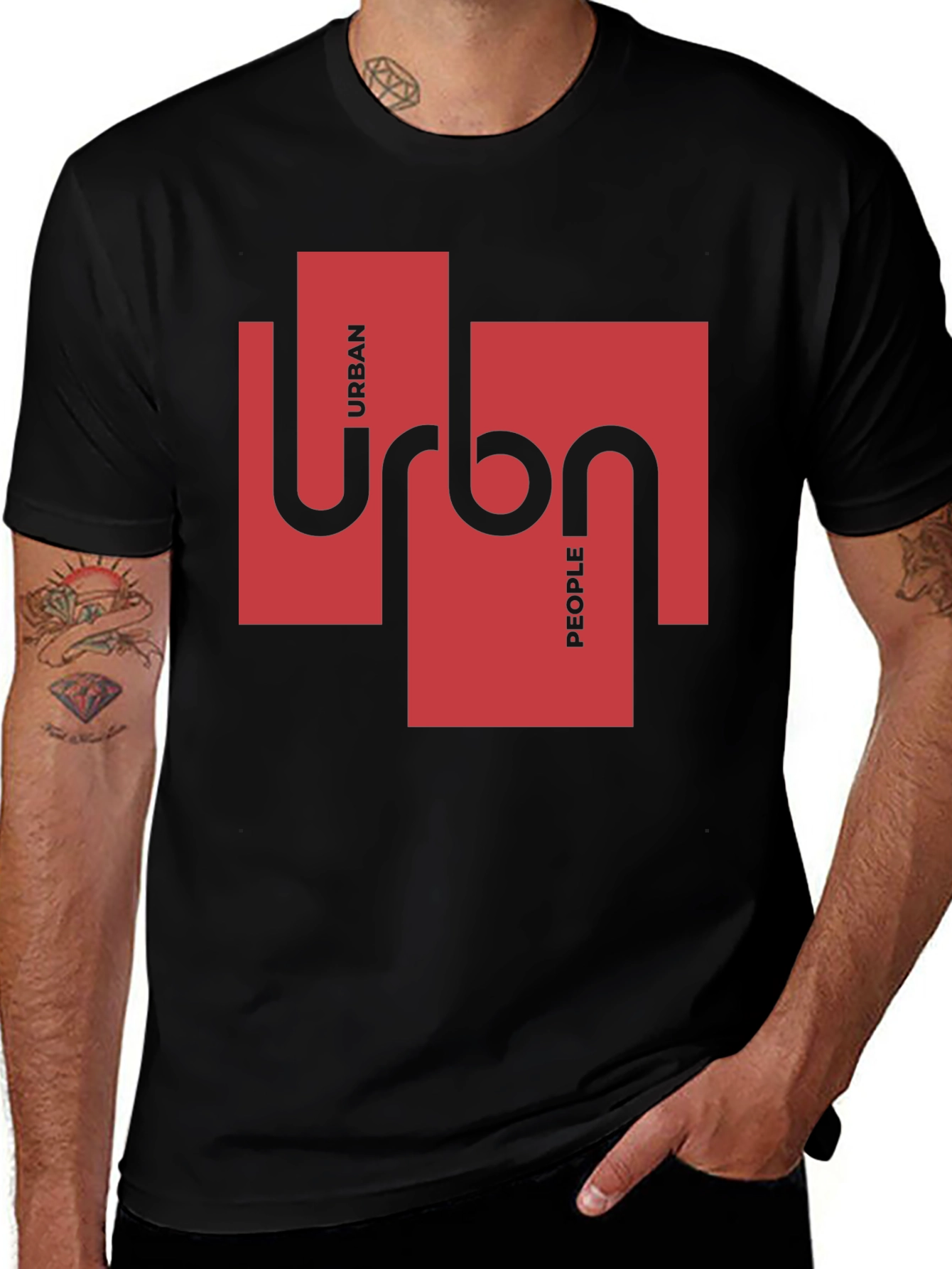 Variant 21 of Urban People Graphic Tee - Stylish Black Cotton T-Shirt