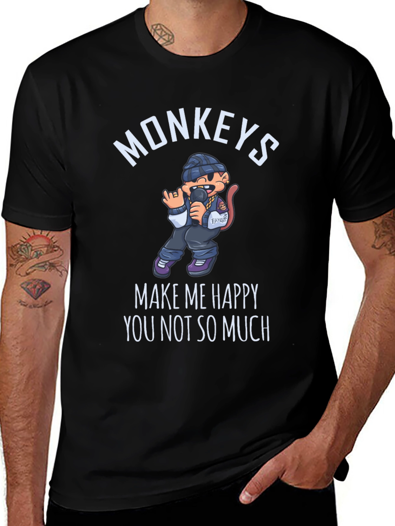 Variant 21 of Monkeys Make Me Happy T-Shirt