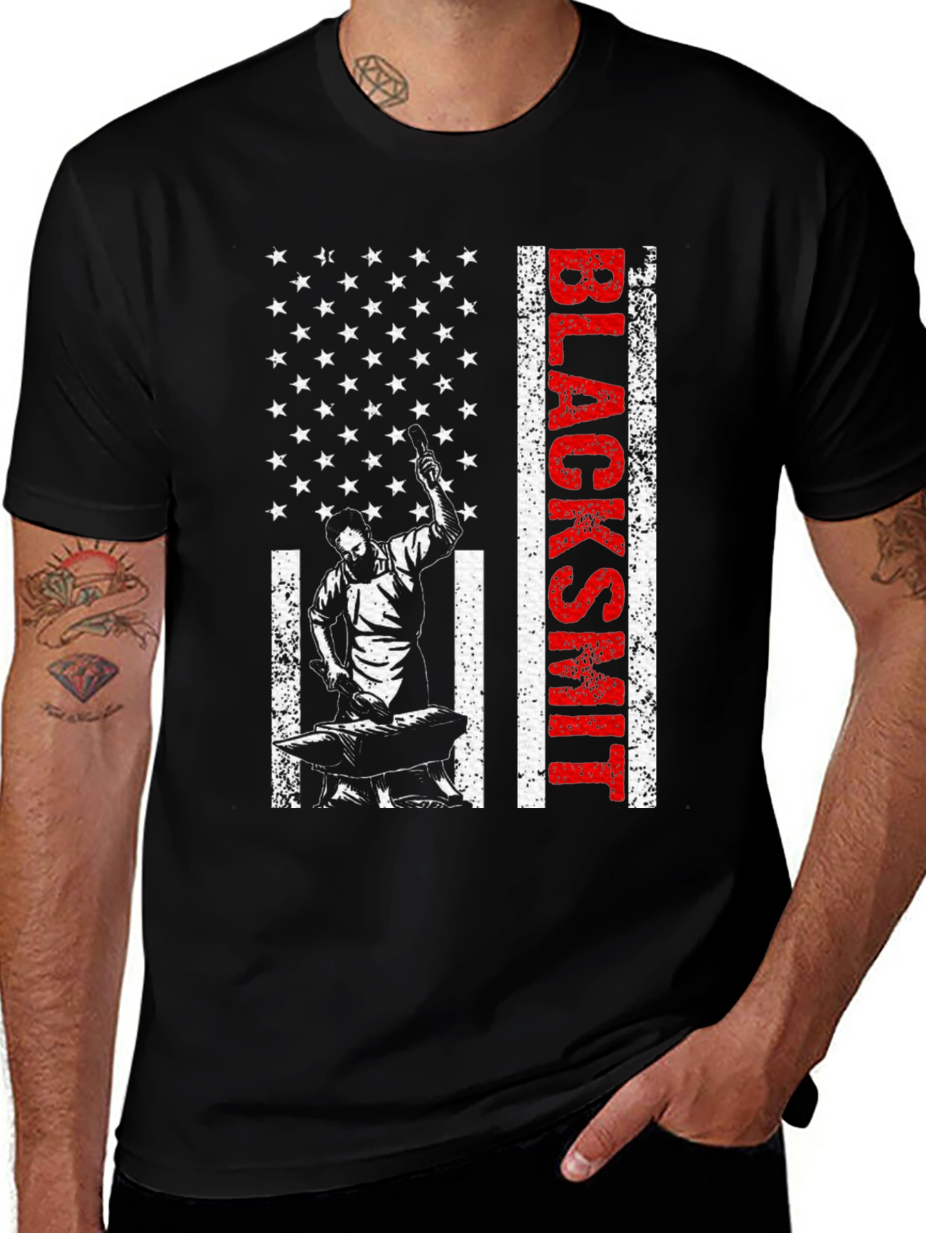 Variant 29 of Blacksmith American Flag Graphic T-Shirt