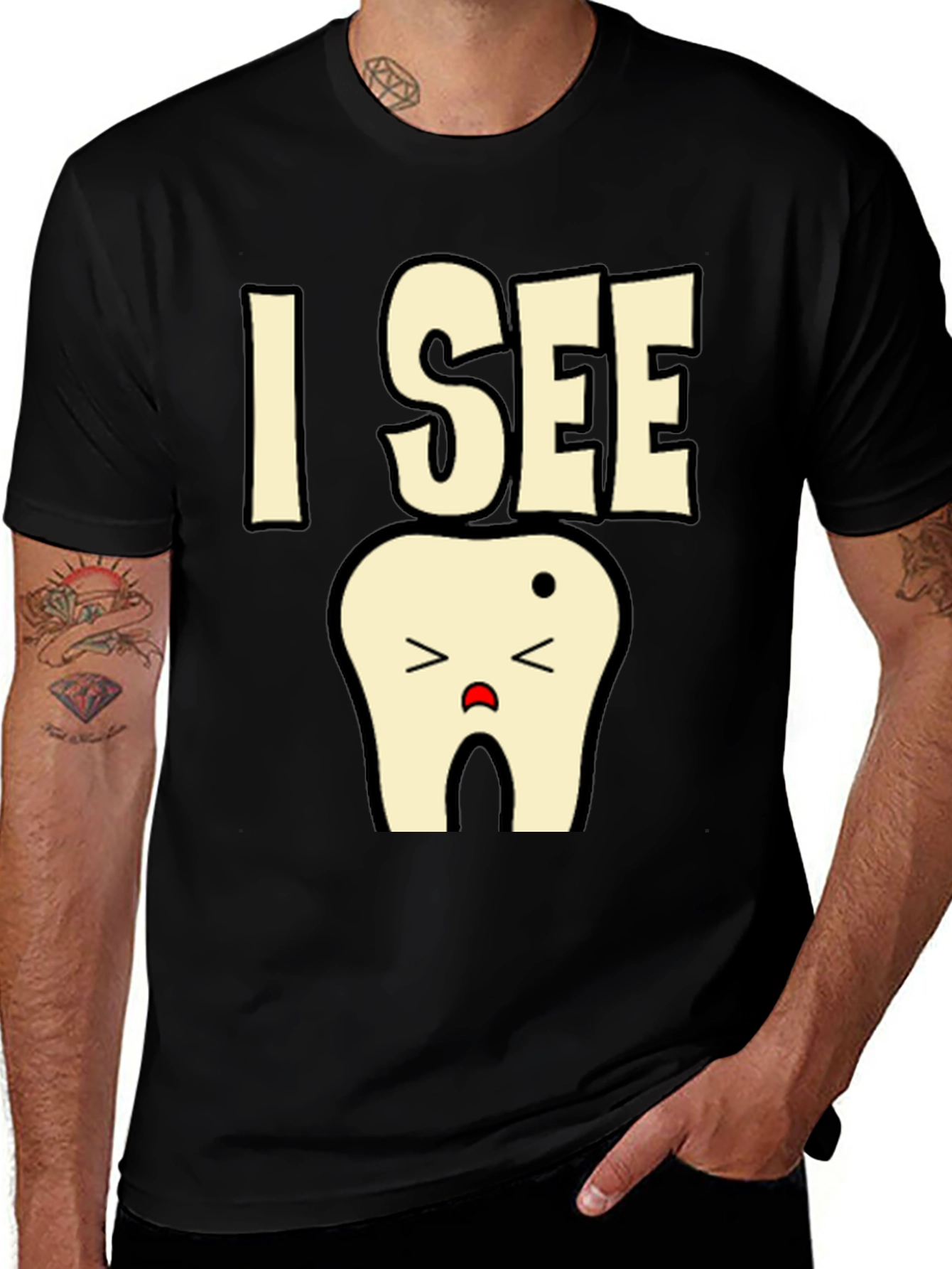I See A Sad Tooth T-Shirt Funny Dentist Tee