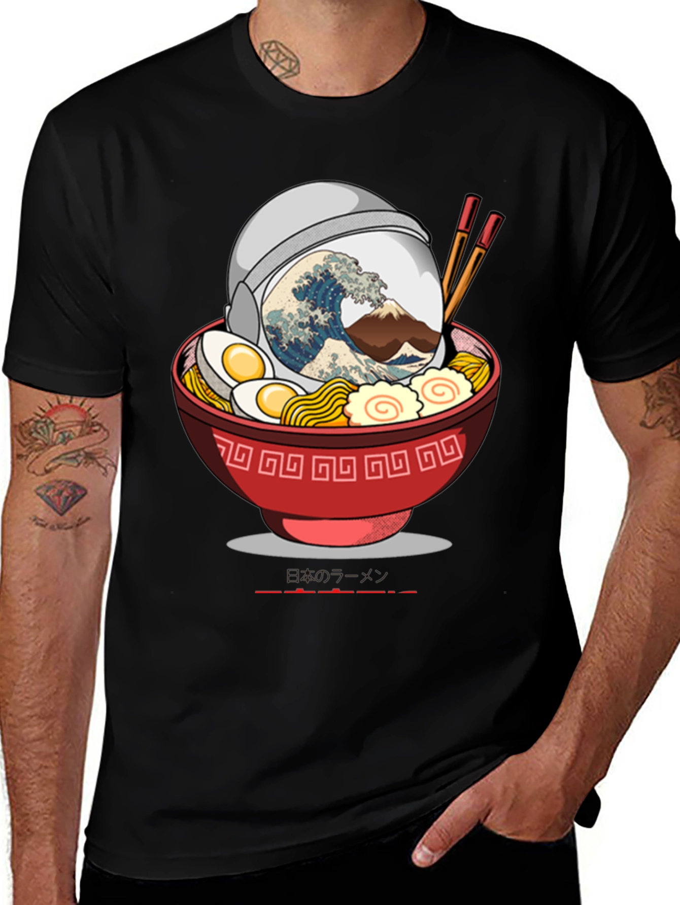 Variant 7 of Astronaut Ramen Wave T-Shirt