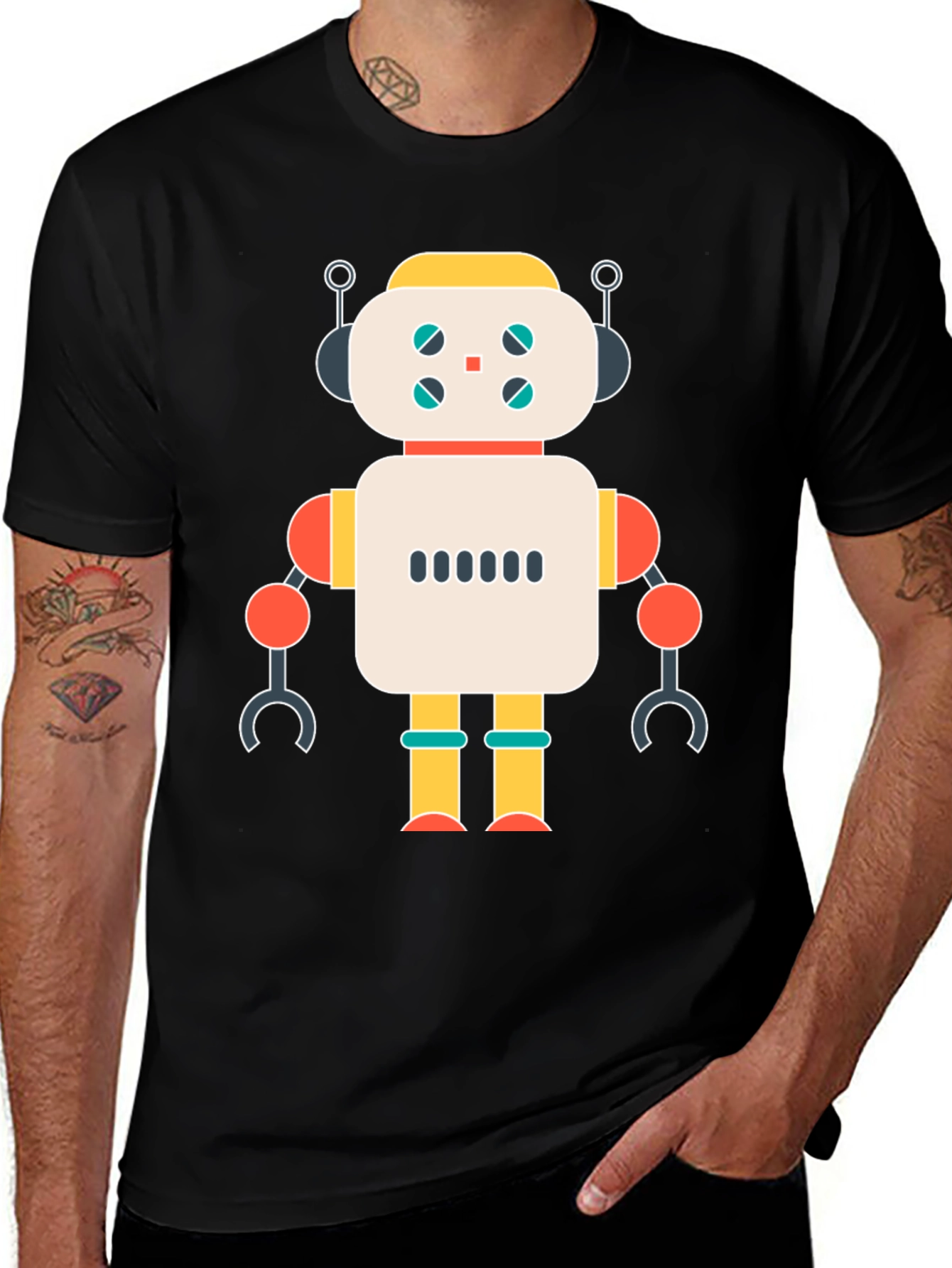 Variant 8 of Robot Graphic T-Shirt - Modern Style