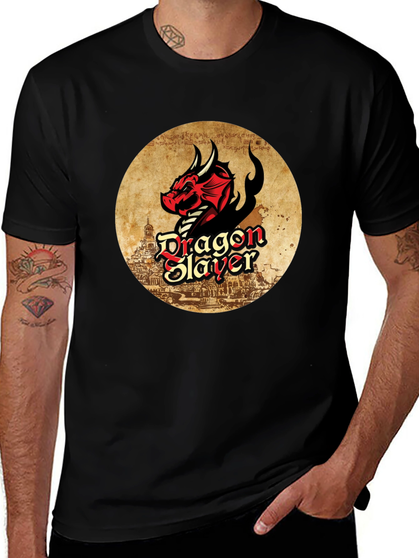 Dragon Slayer Graphic Tee - Fantasy Adventure