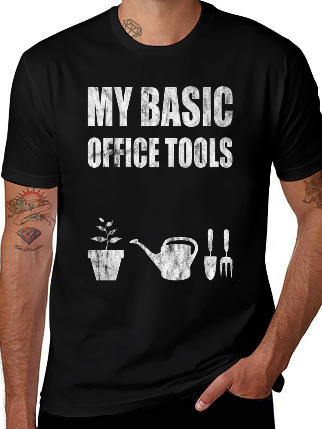 Variant 13 of Gardener's Humor T-Shirt - My Basic Office Tools