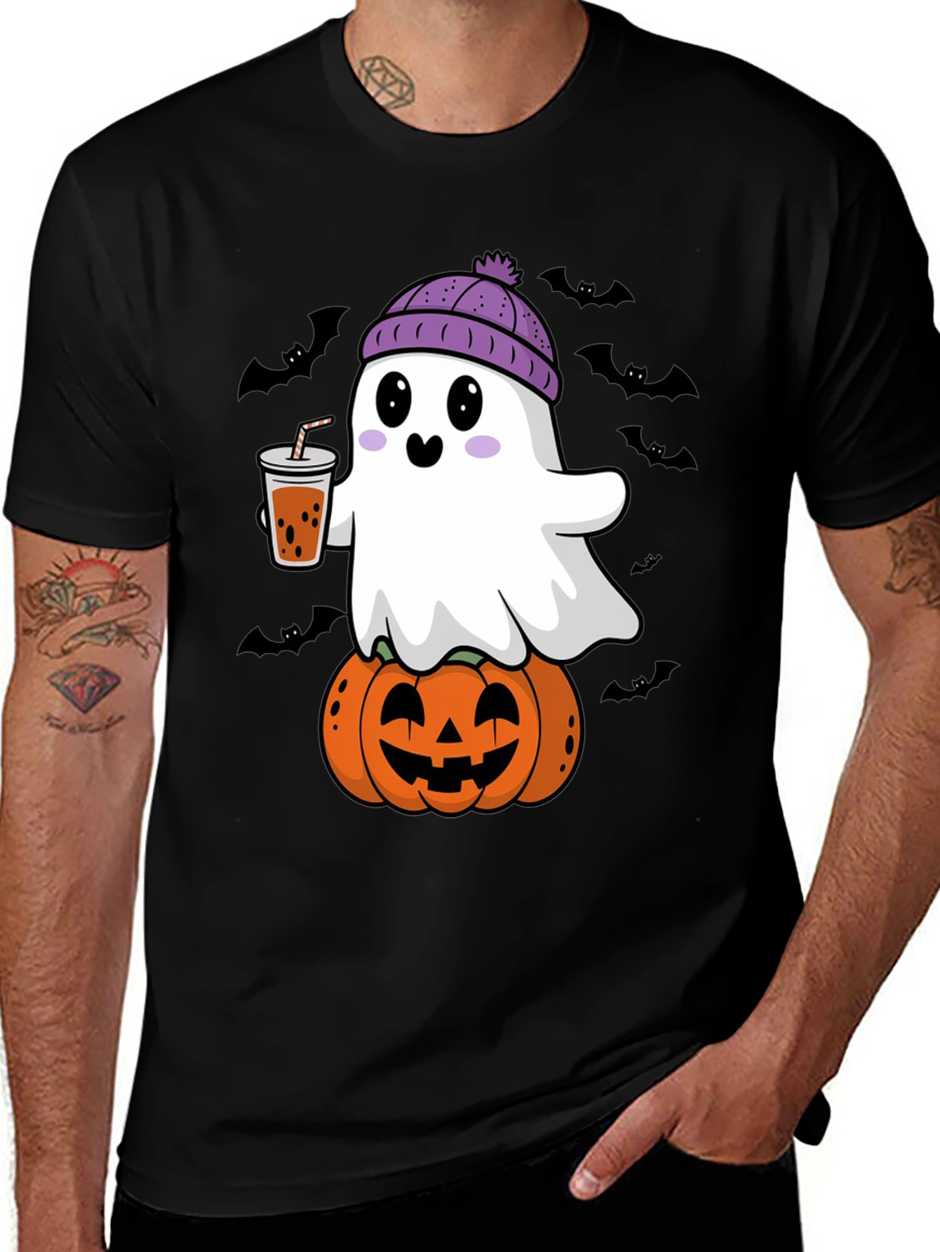 Halloween Ghost Pumpkin T-Shirt