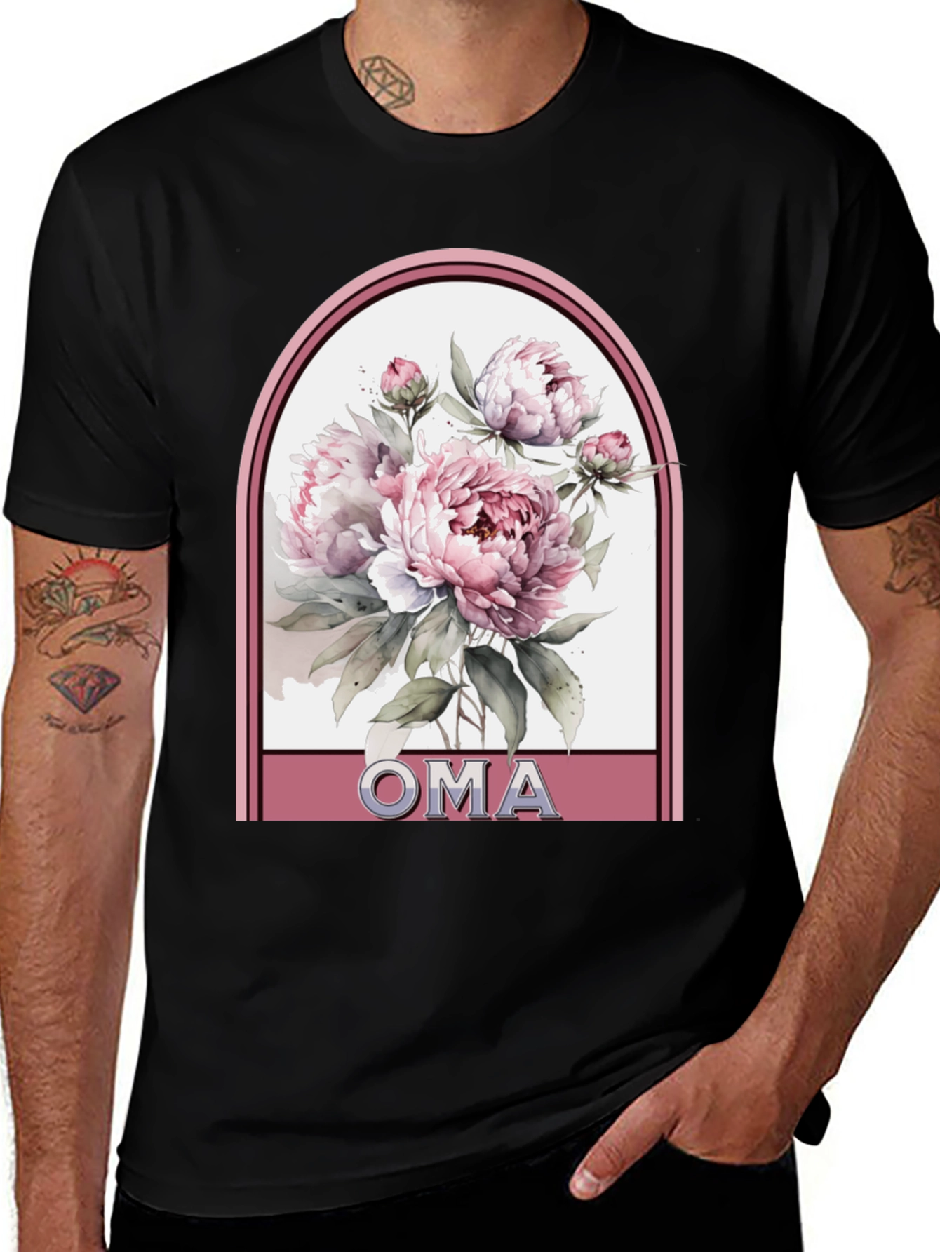 Oma Floral T-Shirt: Gift for Grandma
