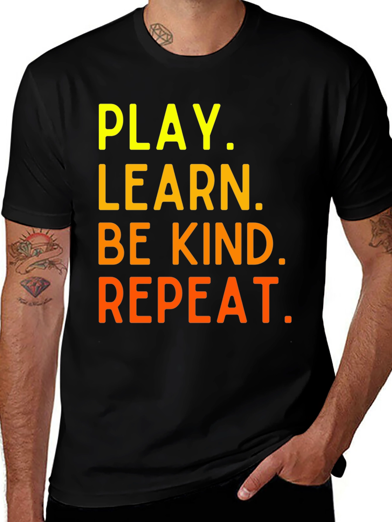 Variant 15 of Play Learn Be Kind Repeat T-Shirt