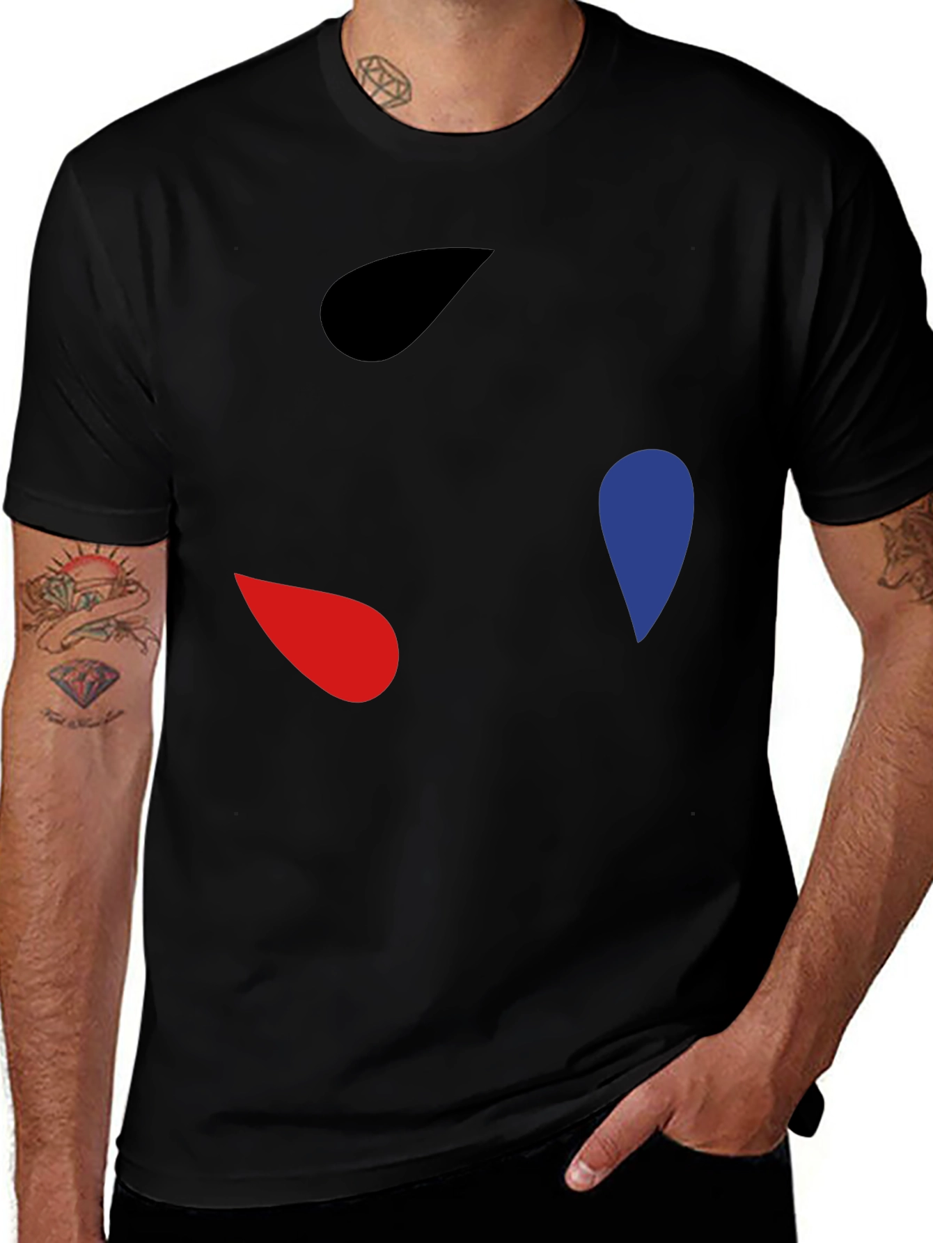 Variant 21 of Modern Abstract Drip Graphic Tee - Casual Style