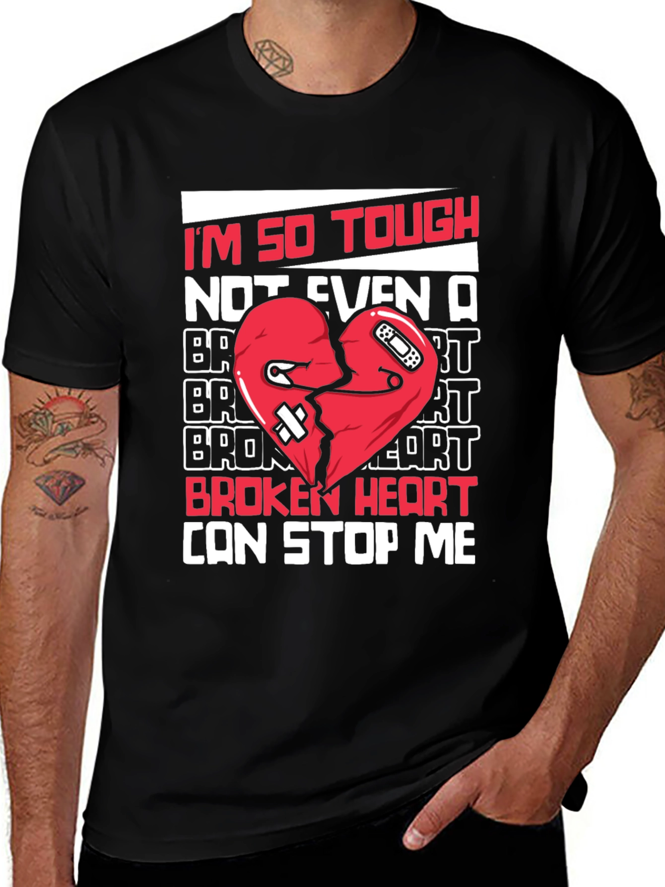 Variant 10 of Tough Heart Graphic Tee - Can't Stop Me