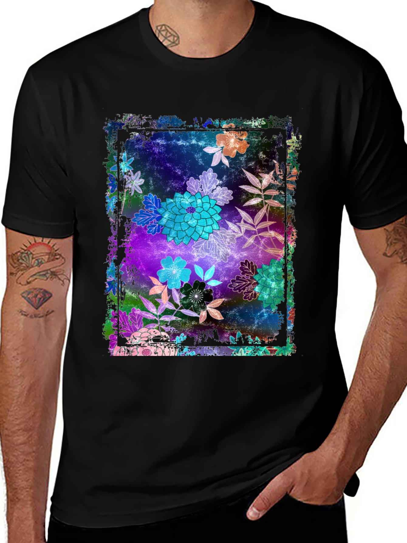 Variant 10 of Floral Art Graphic Print Tee