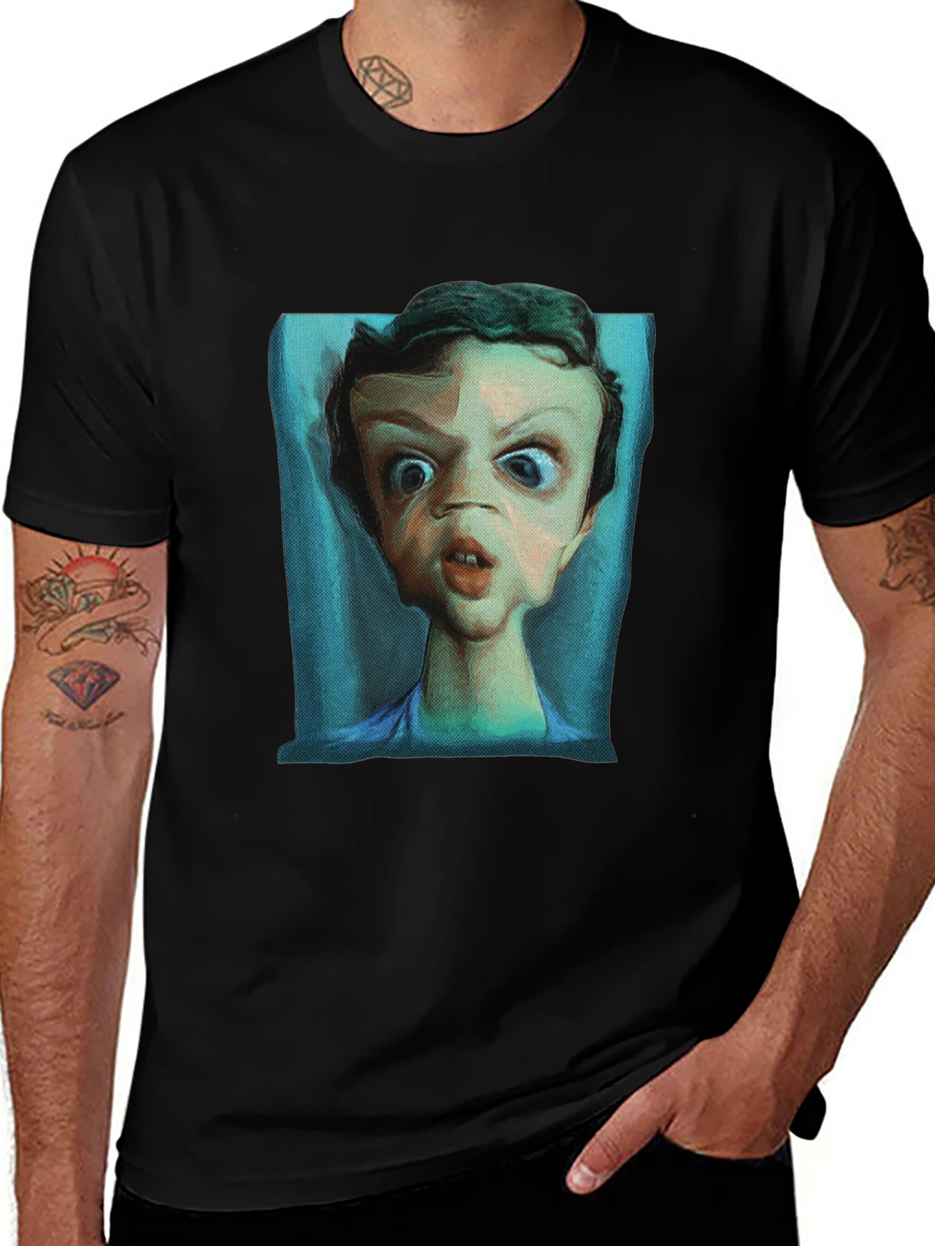 Variant 30 of Expressionist Portrait T-Shirt - Unique Graphic Tee
