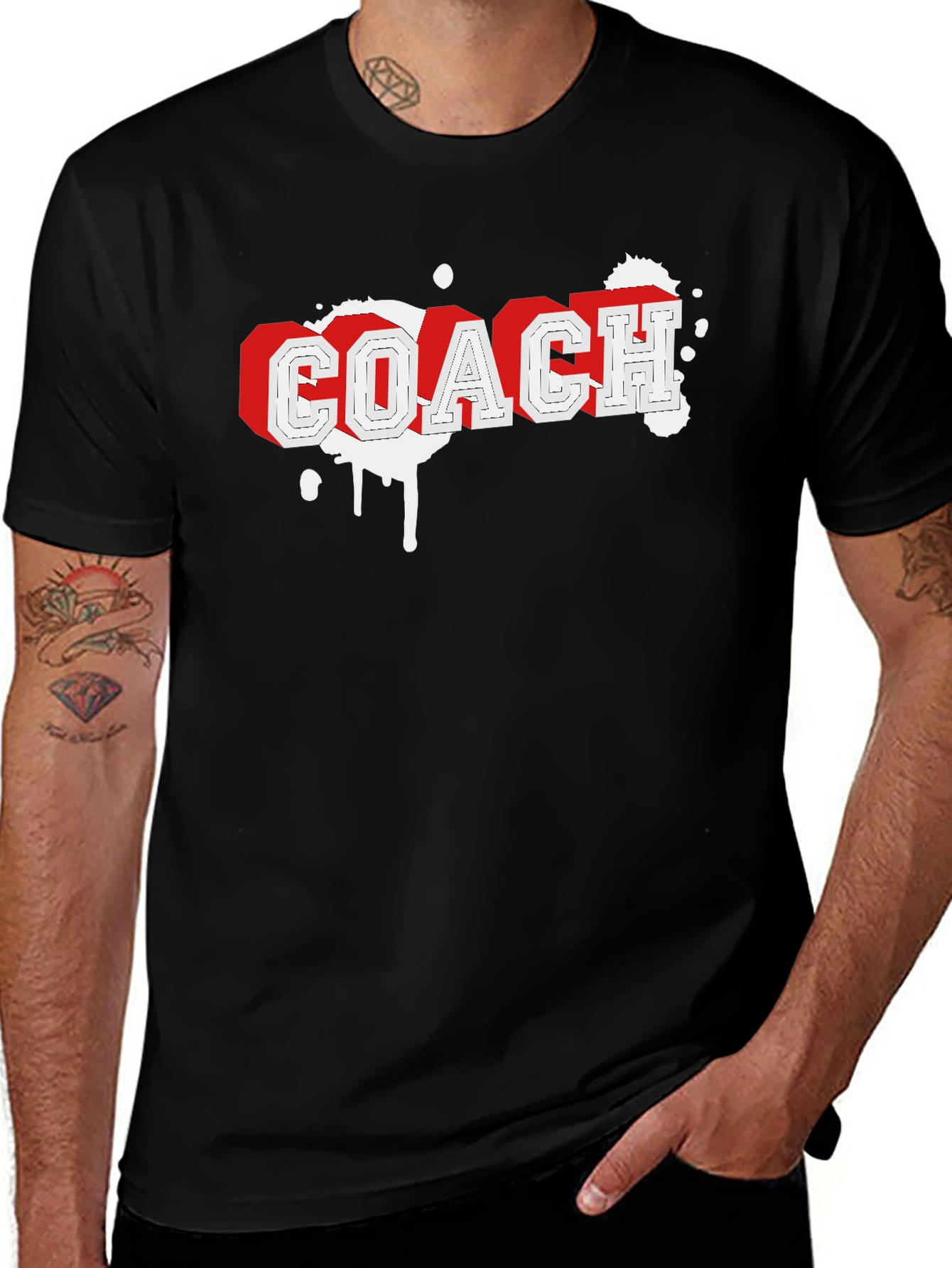 Variant 21 of Coach Graphic Tee - Black Cotton Blend T-Shirt