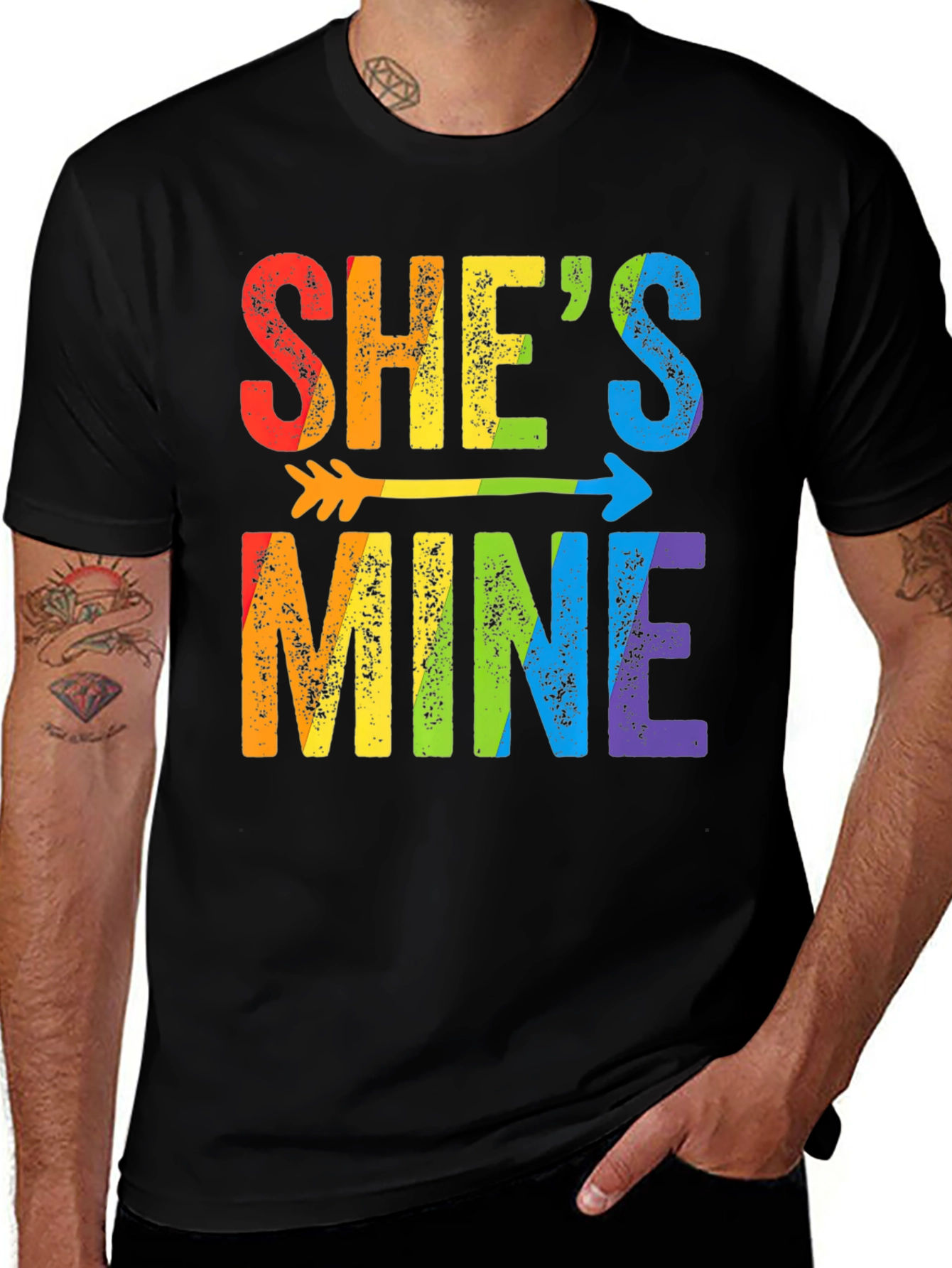She's Mine LGBT Pride Arrow T-Shirt