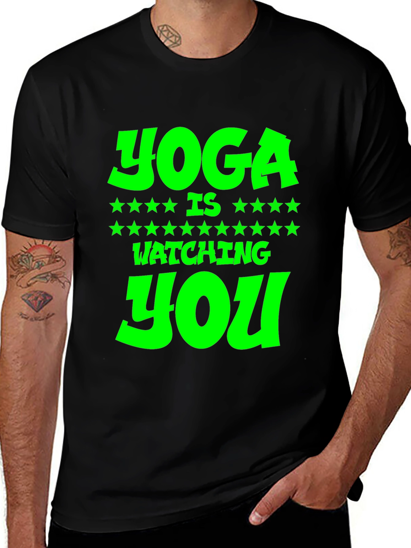 Variant 17 of Yoga is Watching You Graphic Tee