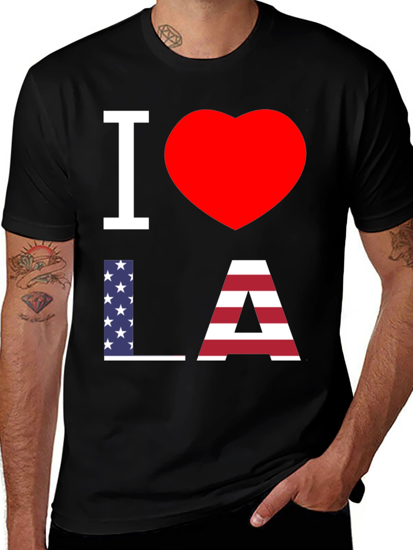 I Heart LA T-Shirt - Patriotic Design