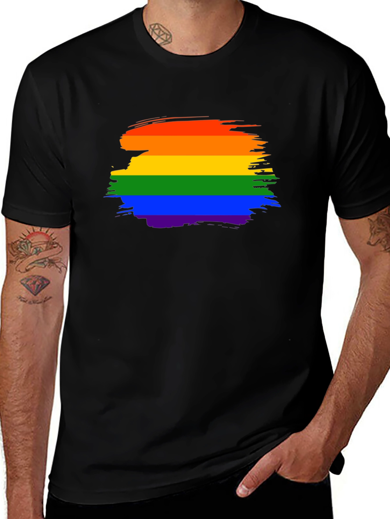 Variant 16 of Rainbow Pride Brushstroke T-Shirt