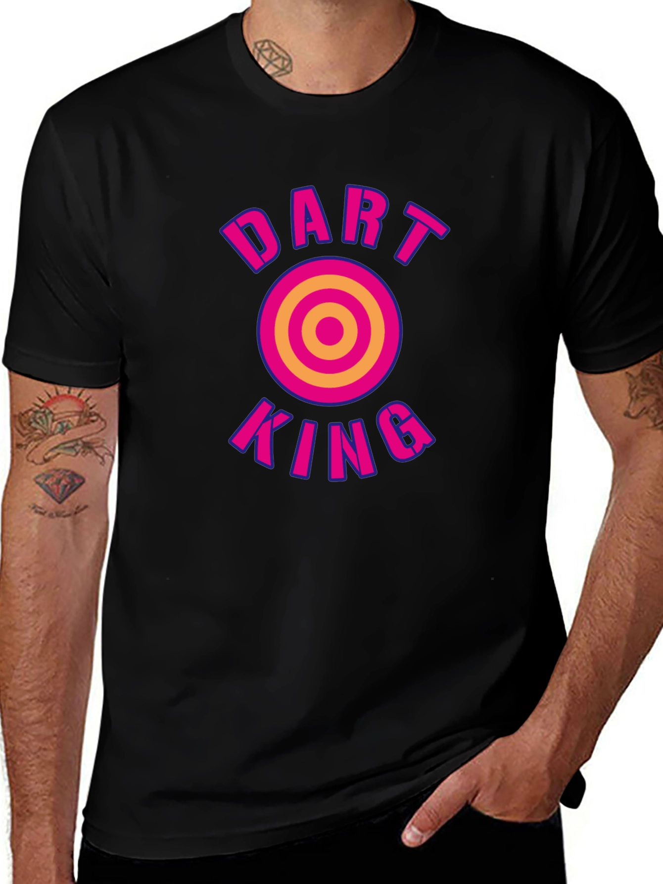 Variant 25 of Dart King Graphic Tee - Black Cotton T-Shirt