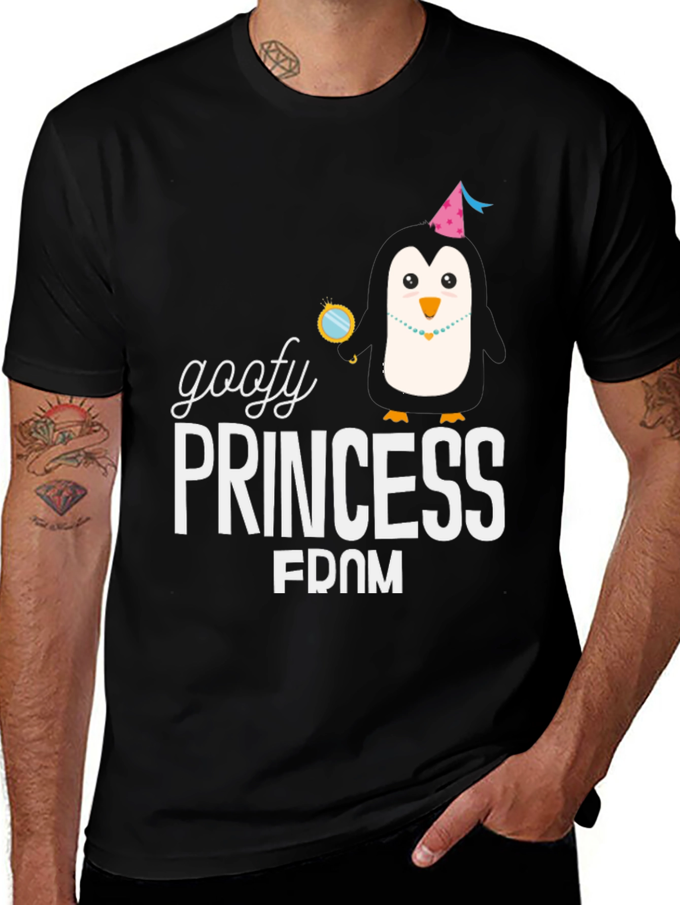 Goofy Princess Penguin T-Shirt