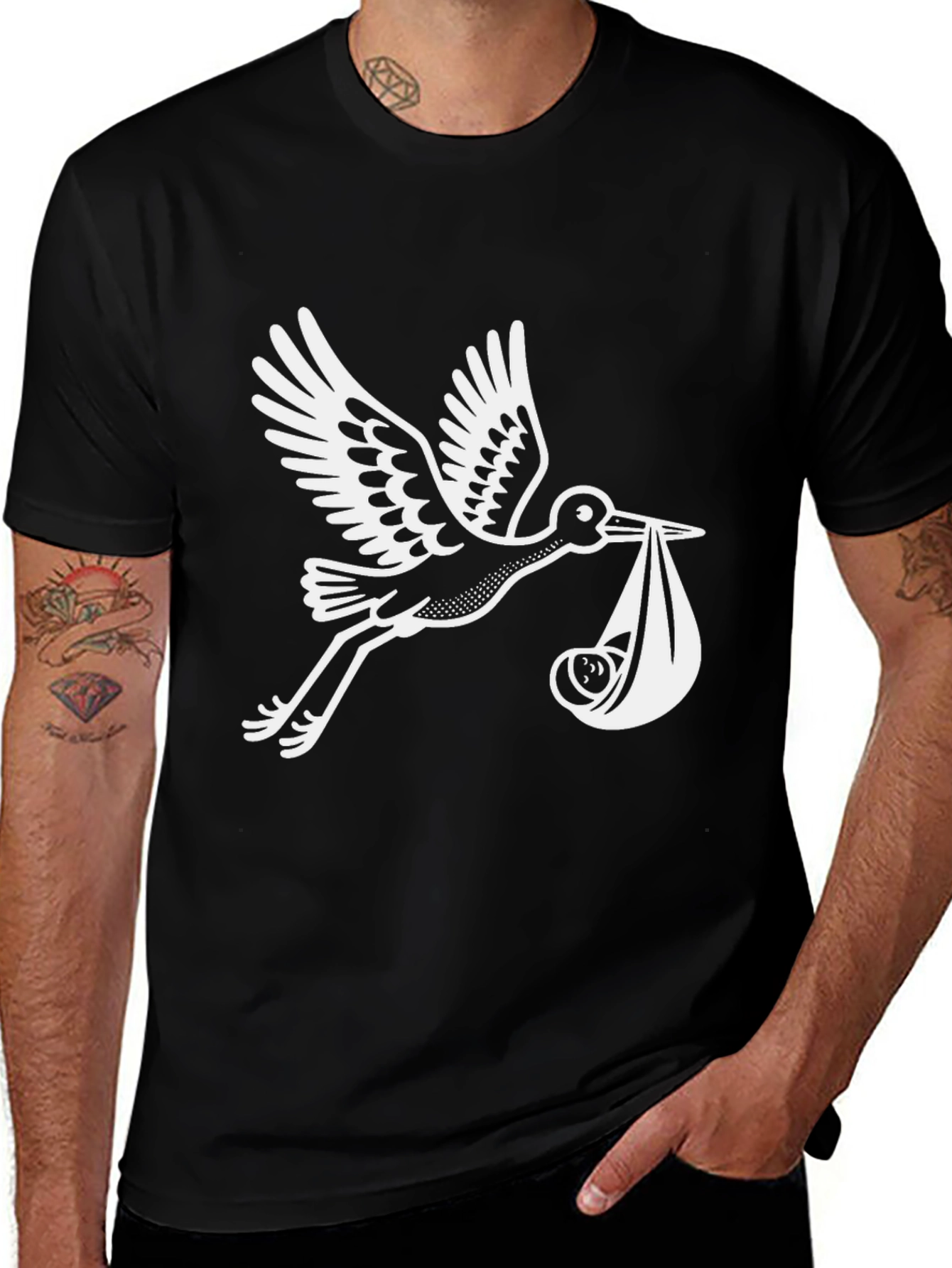 Variant 12 of Stork Delivery Graphic T-Shirt