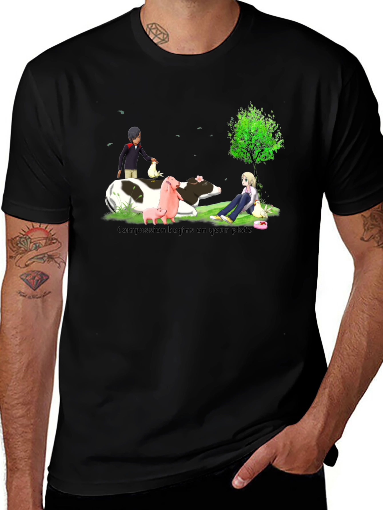 Variant 22 of Compassion Begins On Your Plate T-Shirt