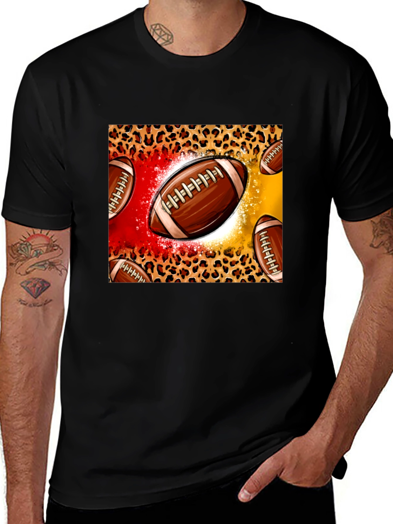 Variant 15 of Football Print T-Shirt
