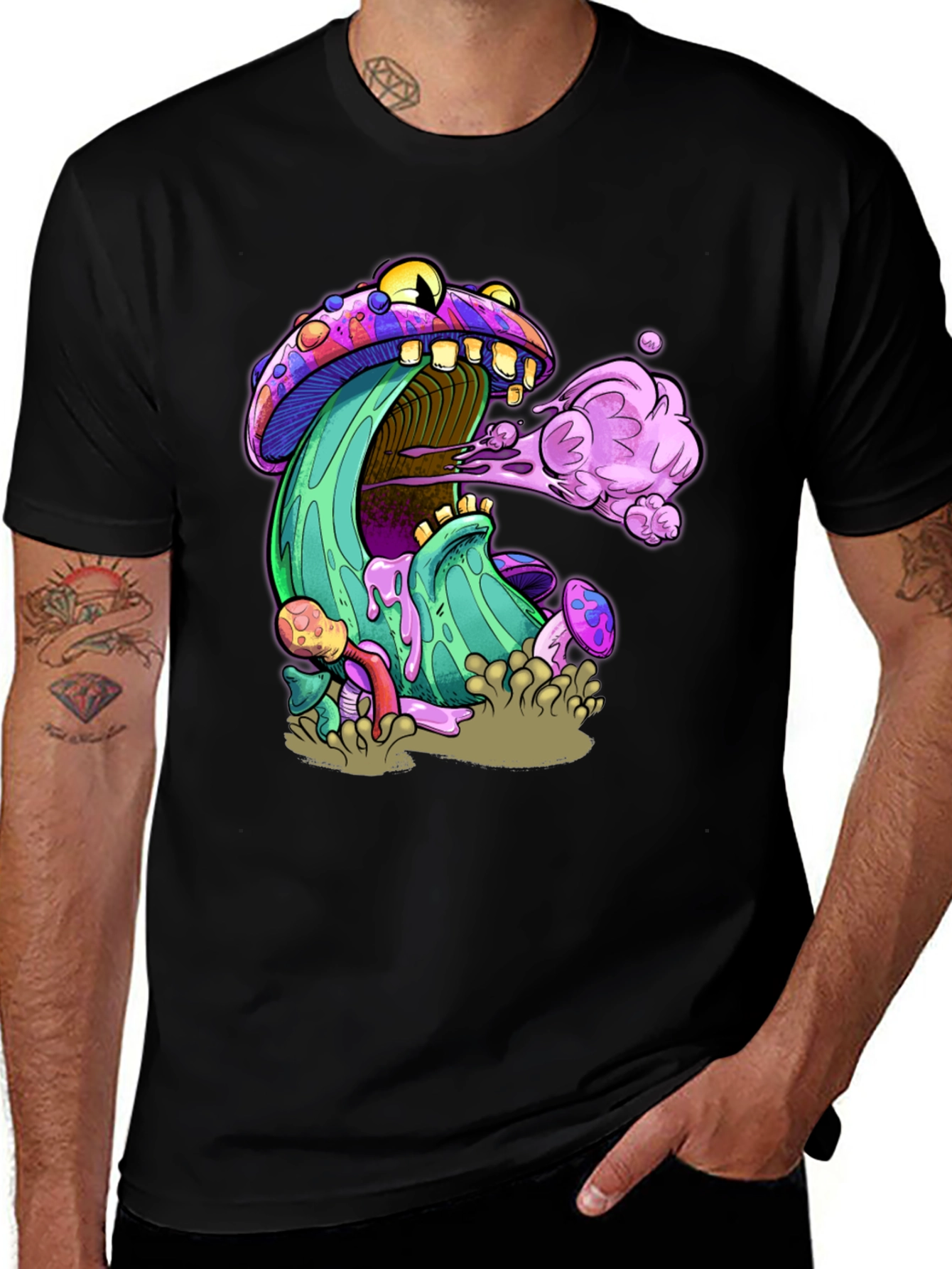 Variant 27 of Psychedelic Mushroom Graphic T-Shirt