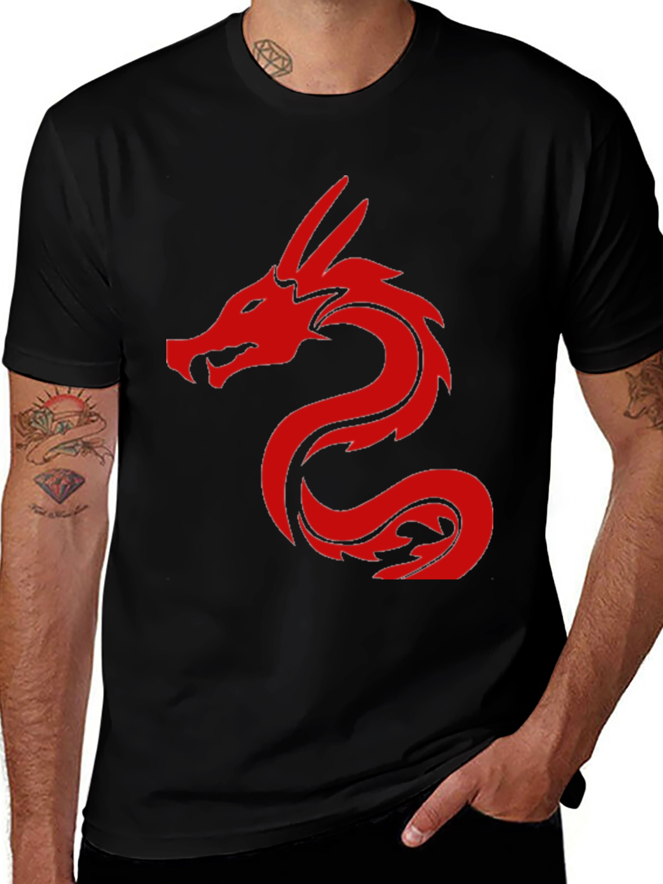 Variant 22 of Red Dragon Graphic T-Shirt - Bold & Stylish