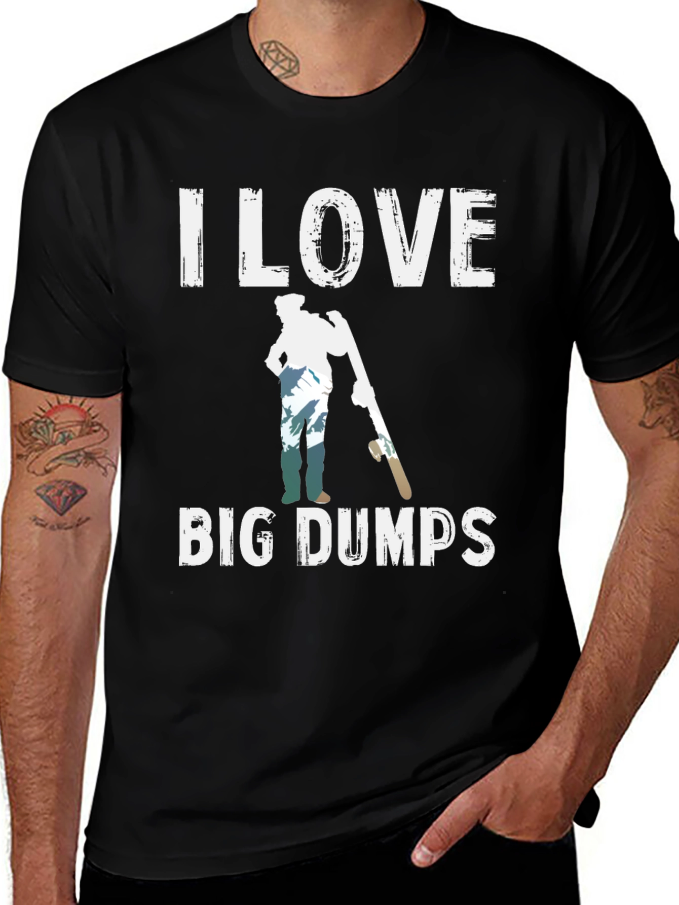 Variant 10 of I Love Big Dumps Black Graphic Tee