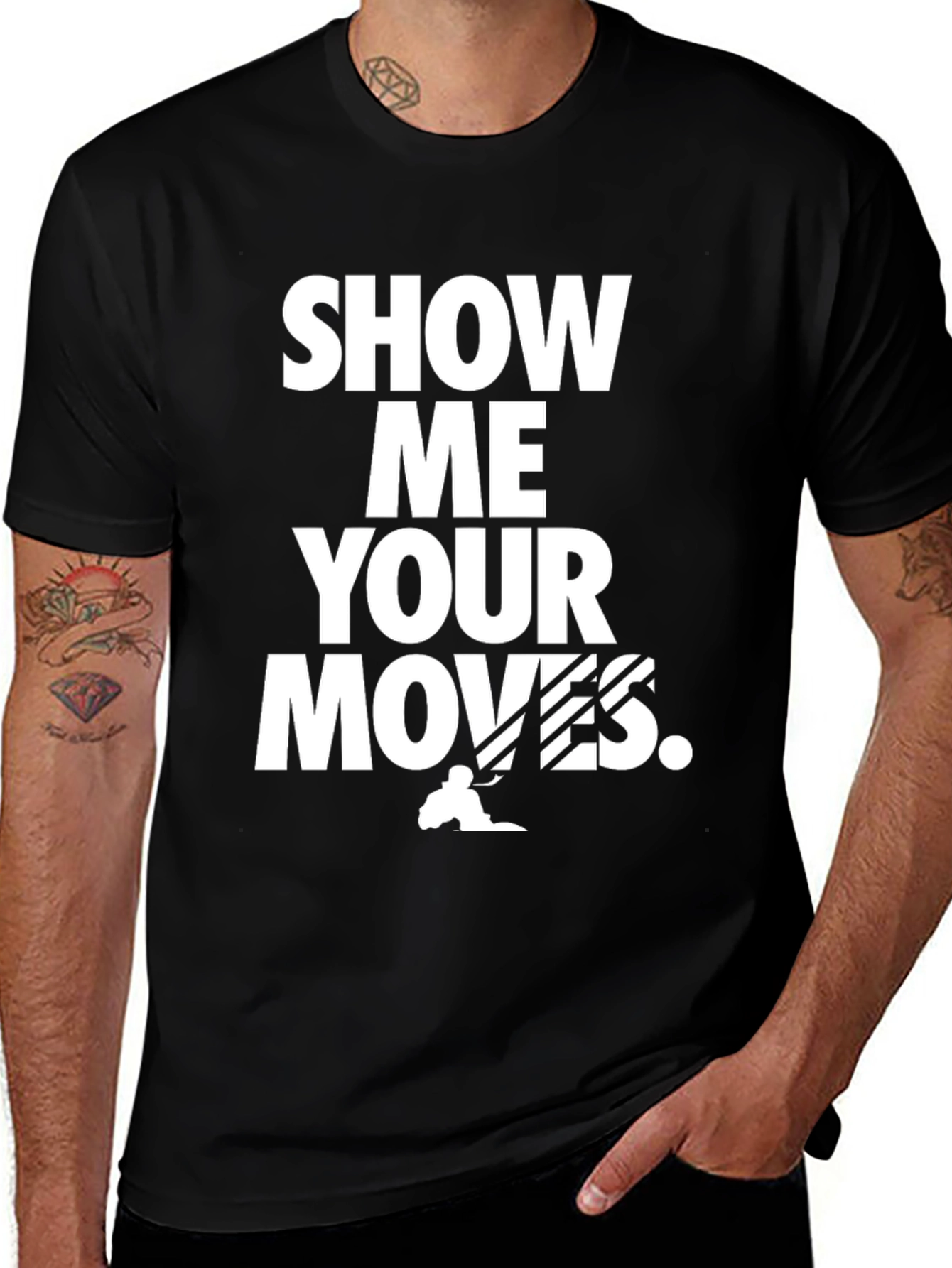 Variant 17 of Show Me Your Moves Black Graphic Tee