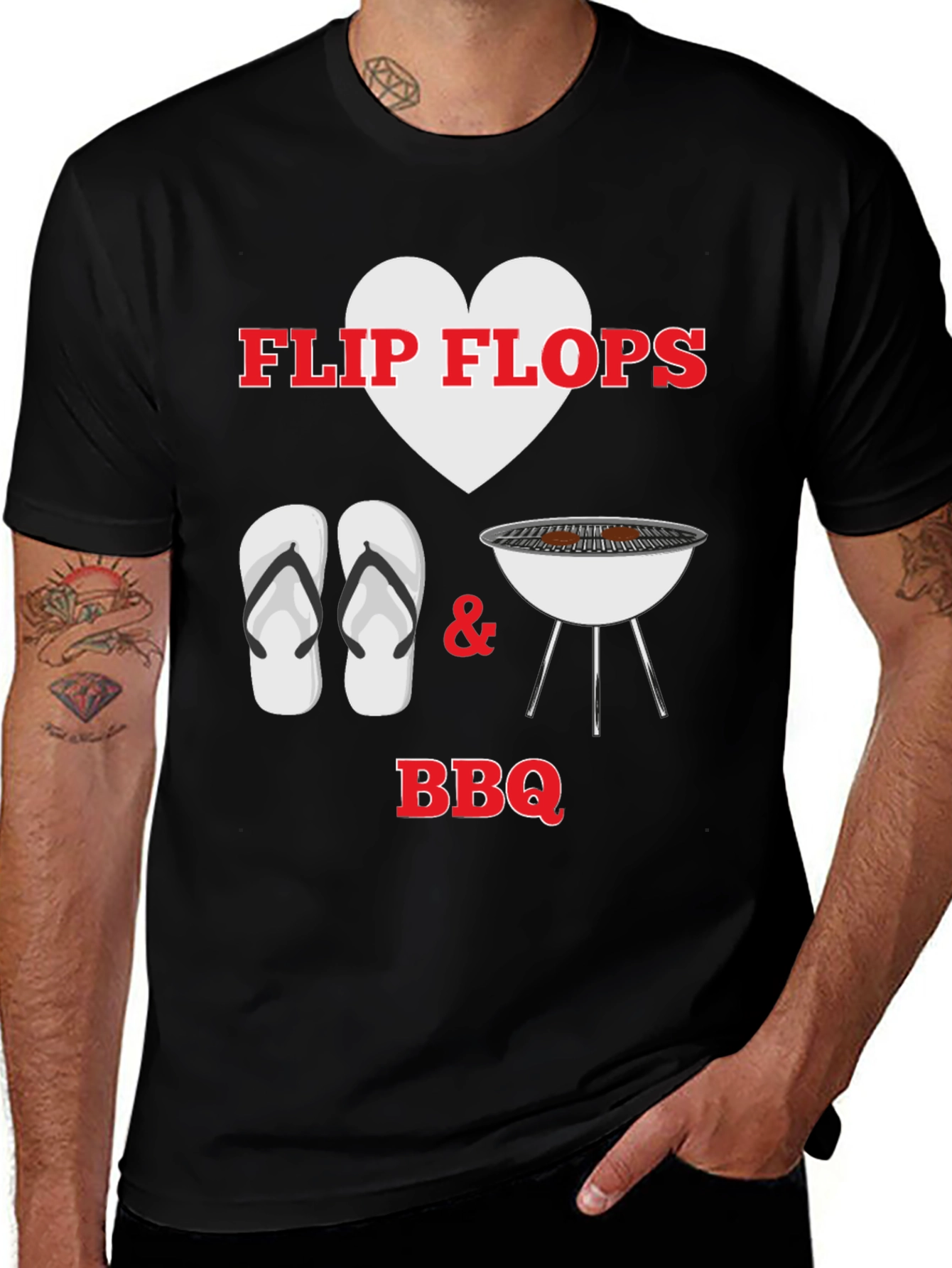 Variant 9 of Flip Flops Heart BBQ T-Shirt