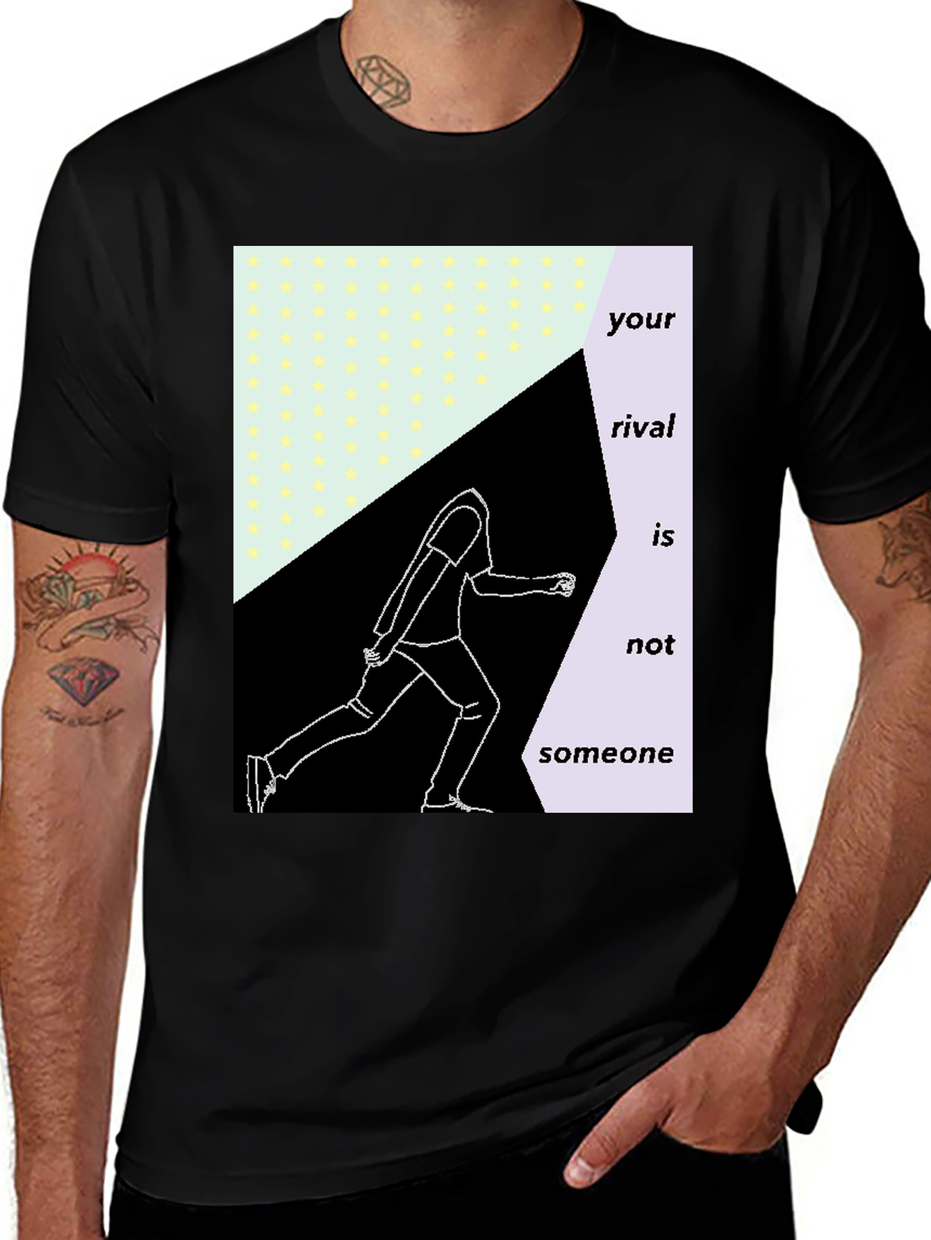 Variant 23 of Abstract Runner Graphic Tee - Motivational Sportswear