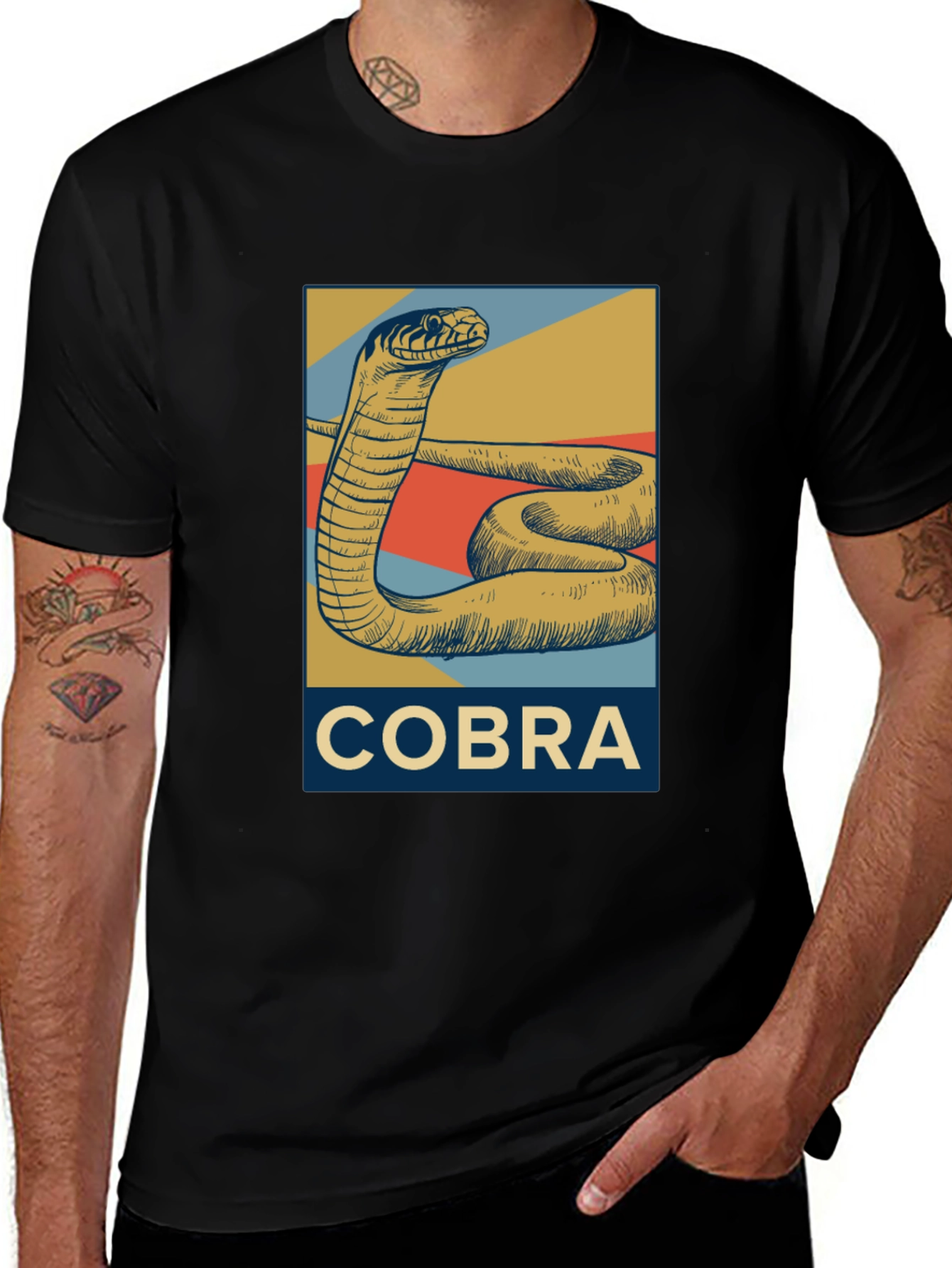 Variant 13 of Cobra Graphic T-Shirt - Retro Style Snake Tee