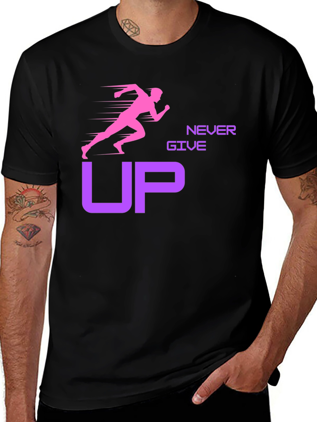 Variant 12 of Never Give Up Motivation T-Shirt