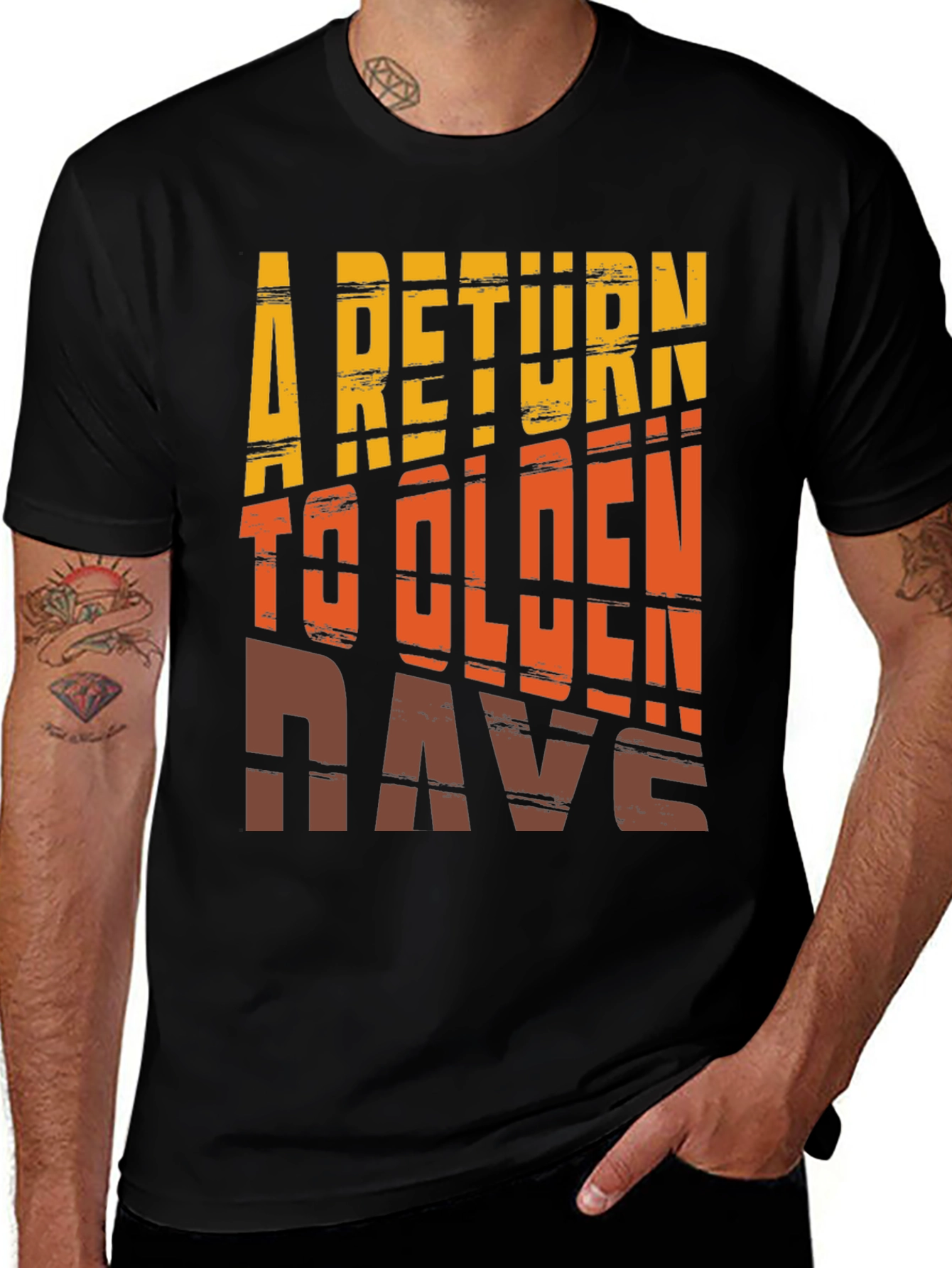 Variant 12 of Retro 'A Return to Olden Days' Graphic Tee