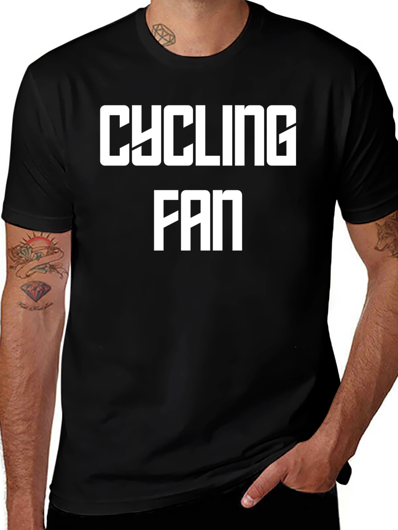 Variant 5 of Cycling Fan Black T-Shirt